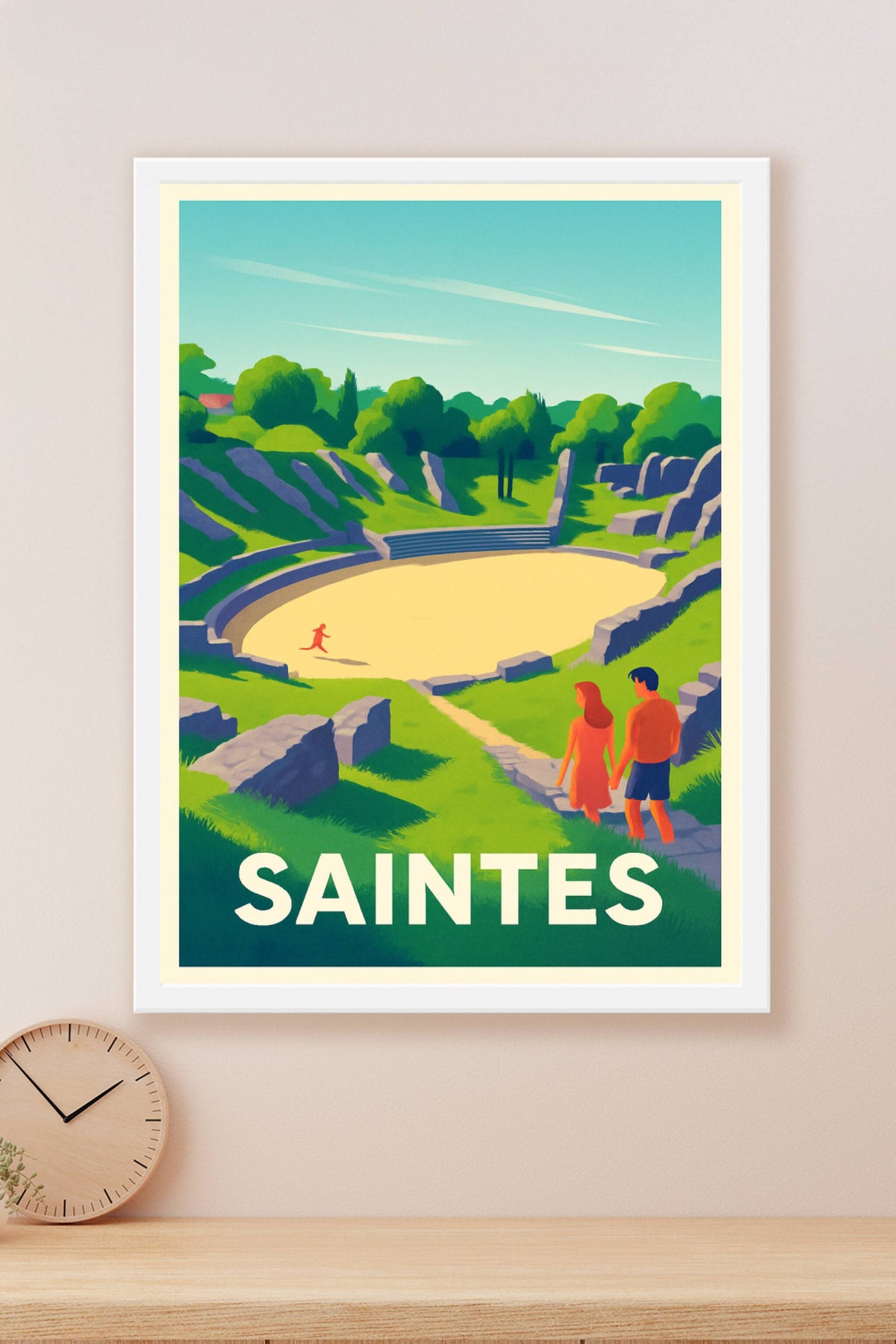 Affiche Saintes — Plongez au cœur de l'Histoire Antique · poster d'art de Saintes