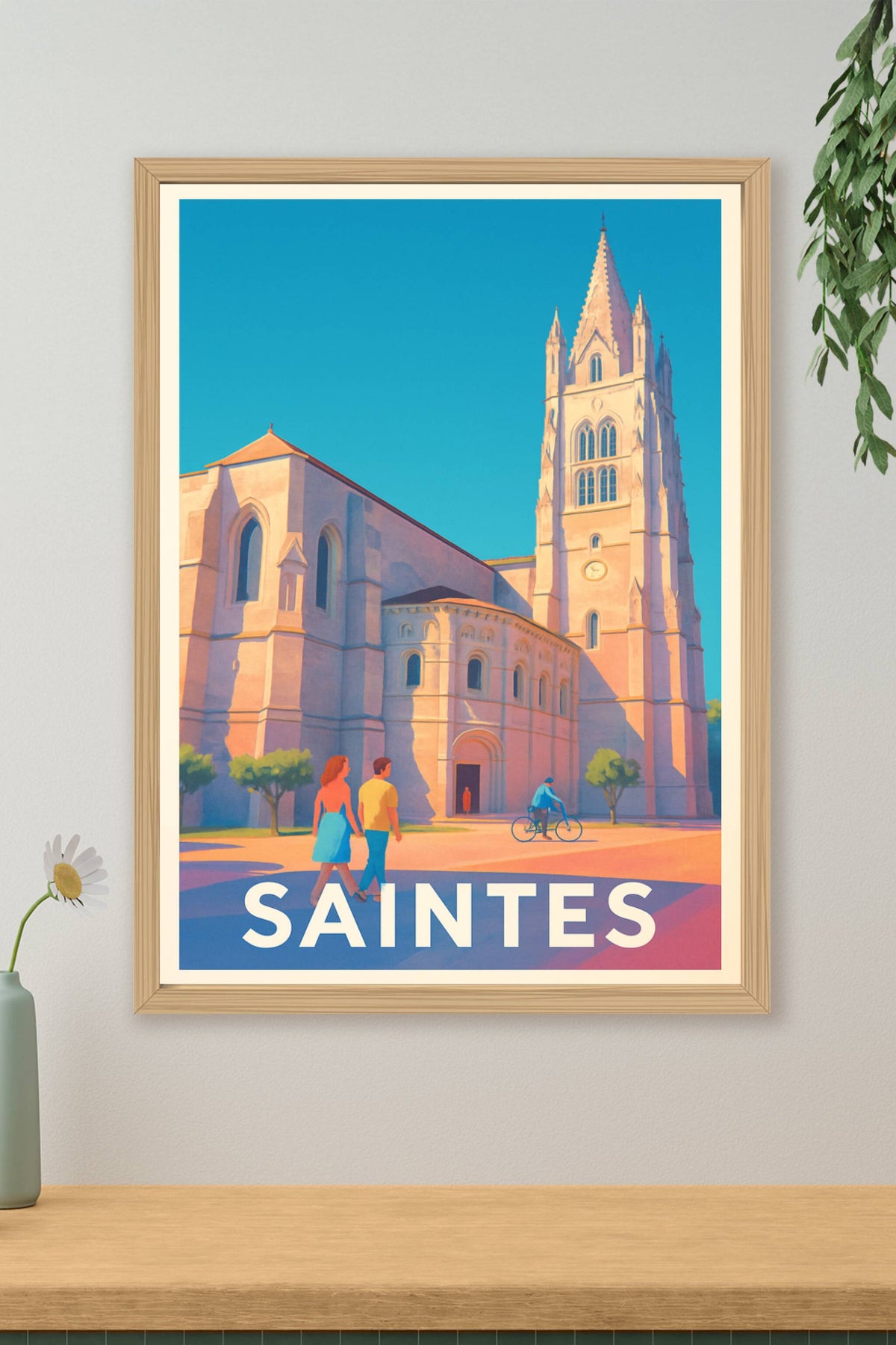 Affiche Saintes — L'élégance historique au cœur de la ville · poster d'art de Saintes