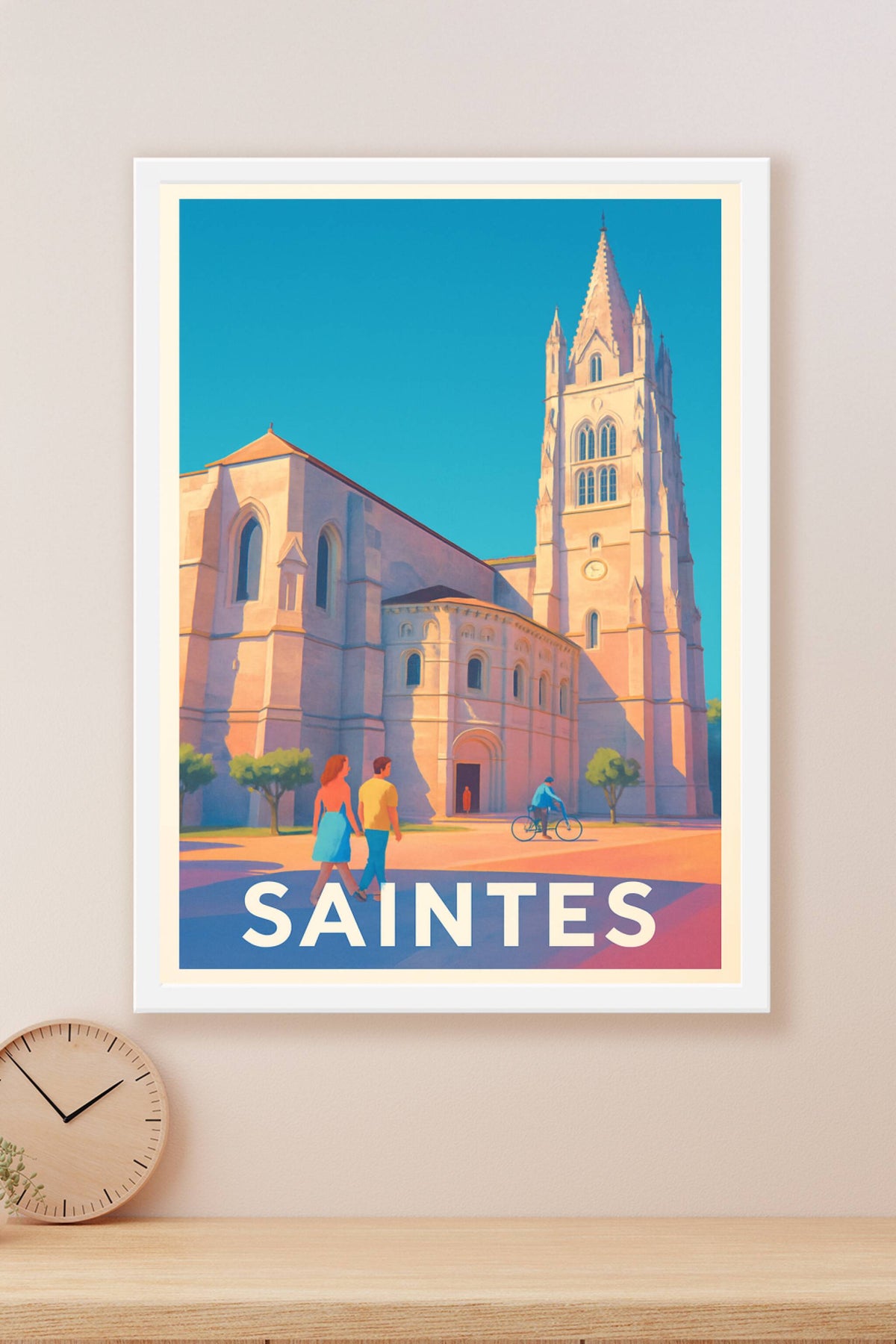 Affiche Saintes — L'élégance historique au cœur de la ville · poster d'art de Saintes
