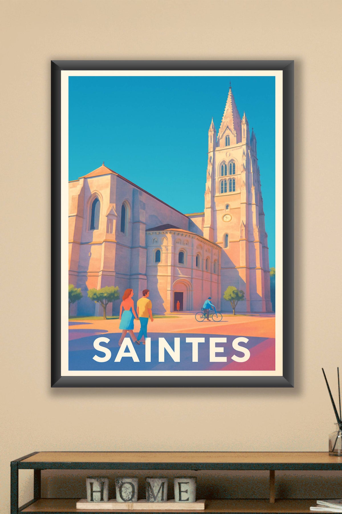 Affiche Saintes — L'élégance historique au cœur de la ville · poster d'art de Saintes