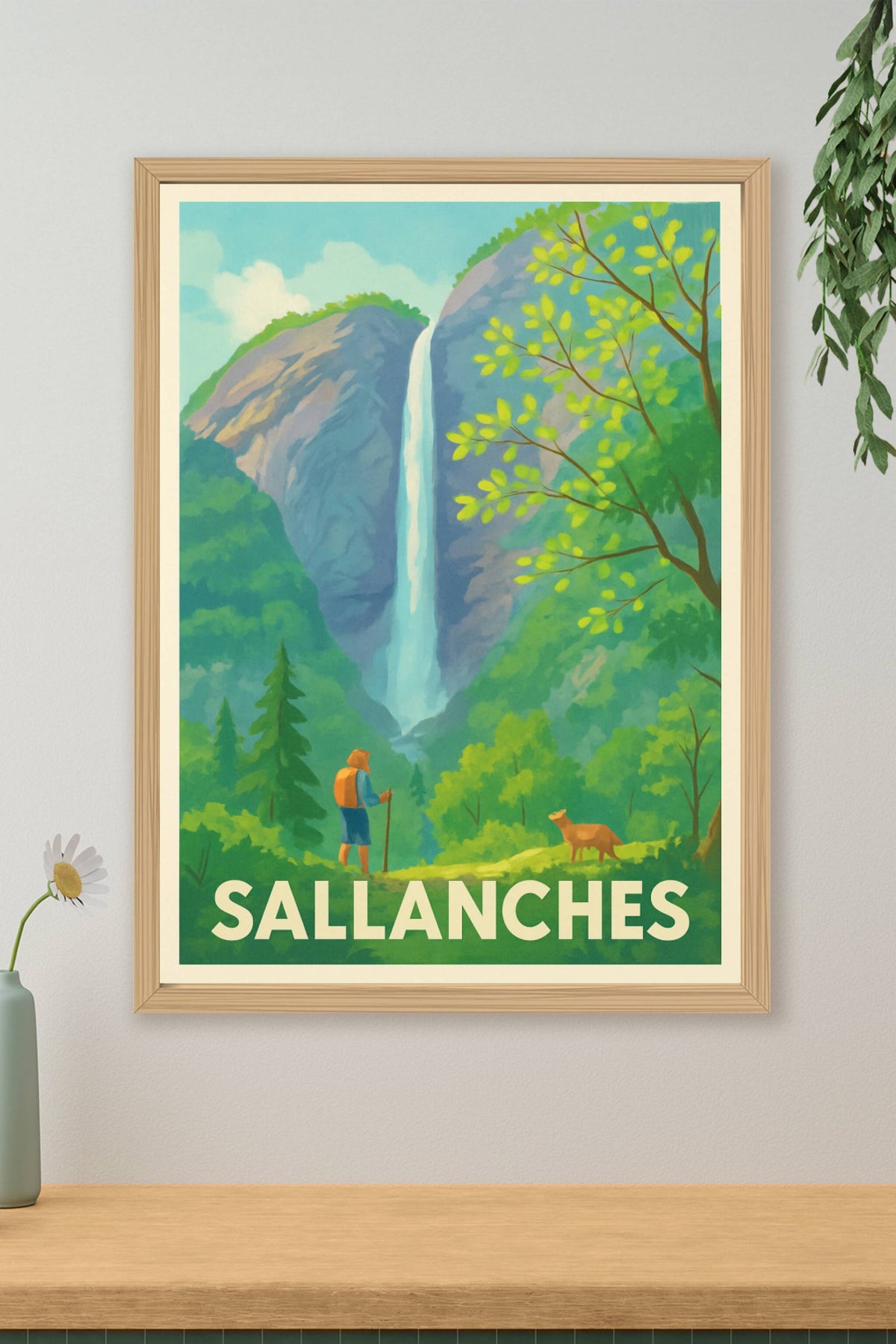 Affiche Sallanches — Évasion au cœur des cascades alpines · poster d'art de Sallanches