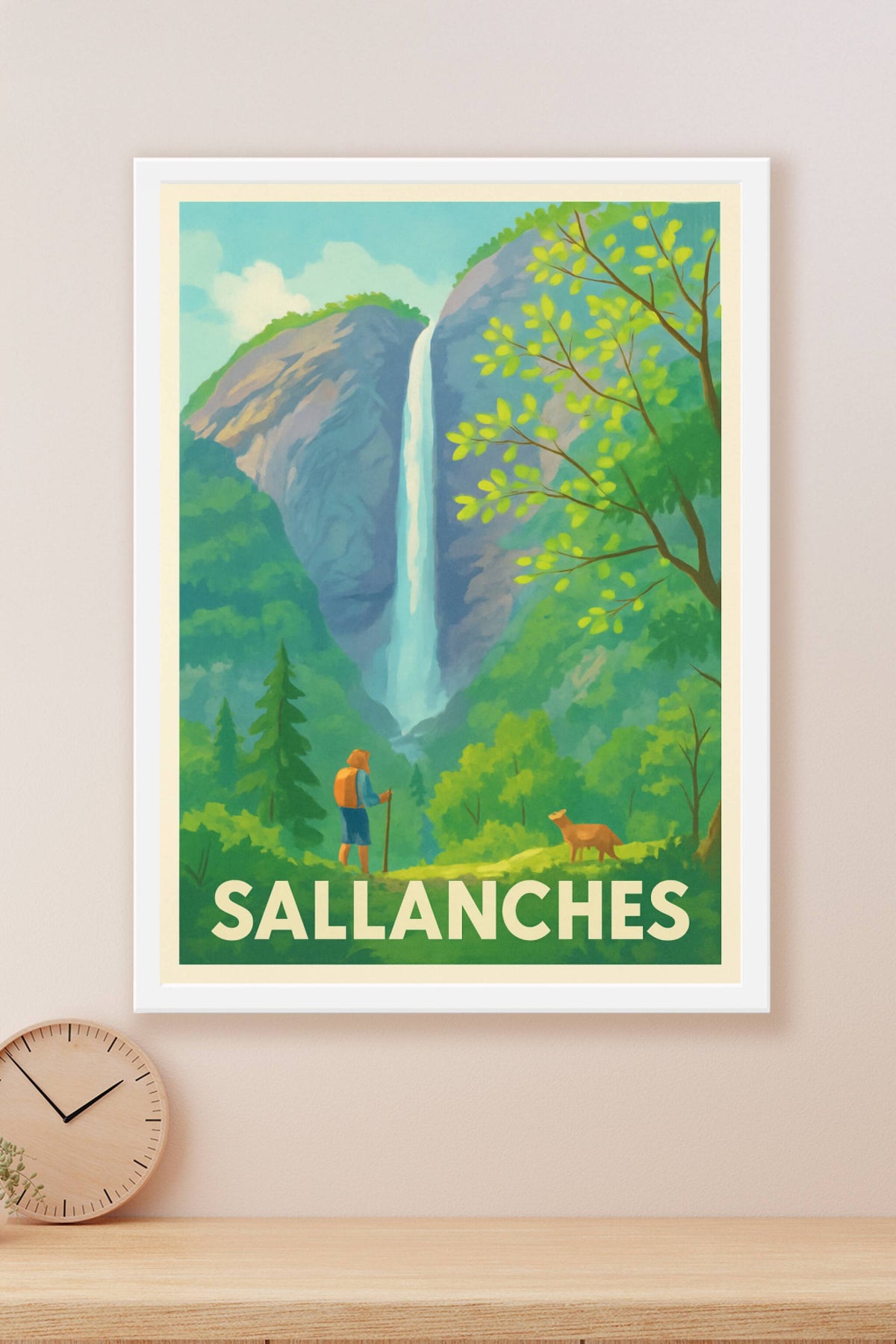 Affiche Sallanches — Évasion au cœur des cascades alpines · poster d'art de Sallanches