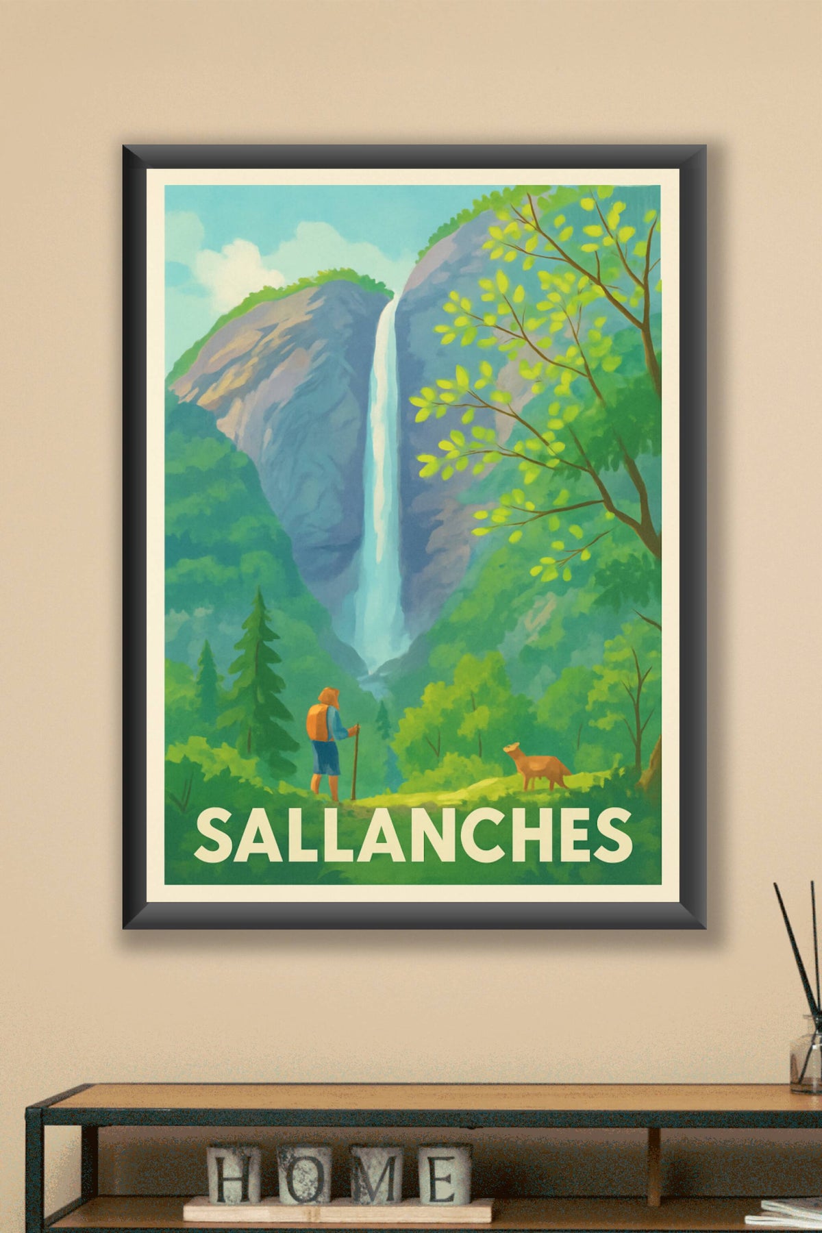 Affiche Sallanches — Évasion au cœur des cascades alpines · poster d'art de Sallanches