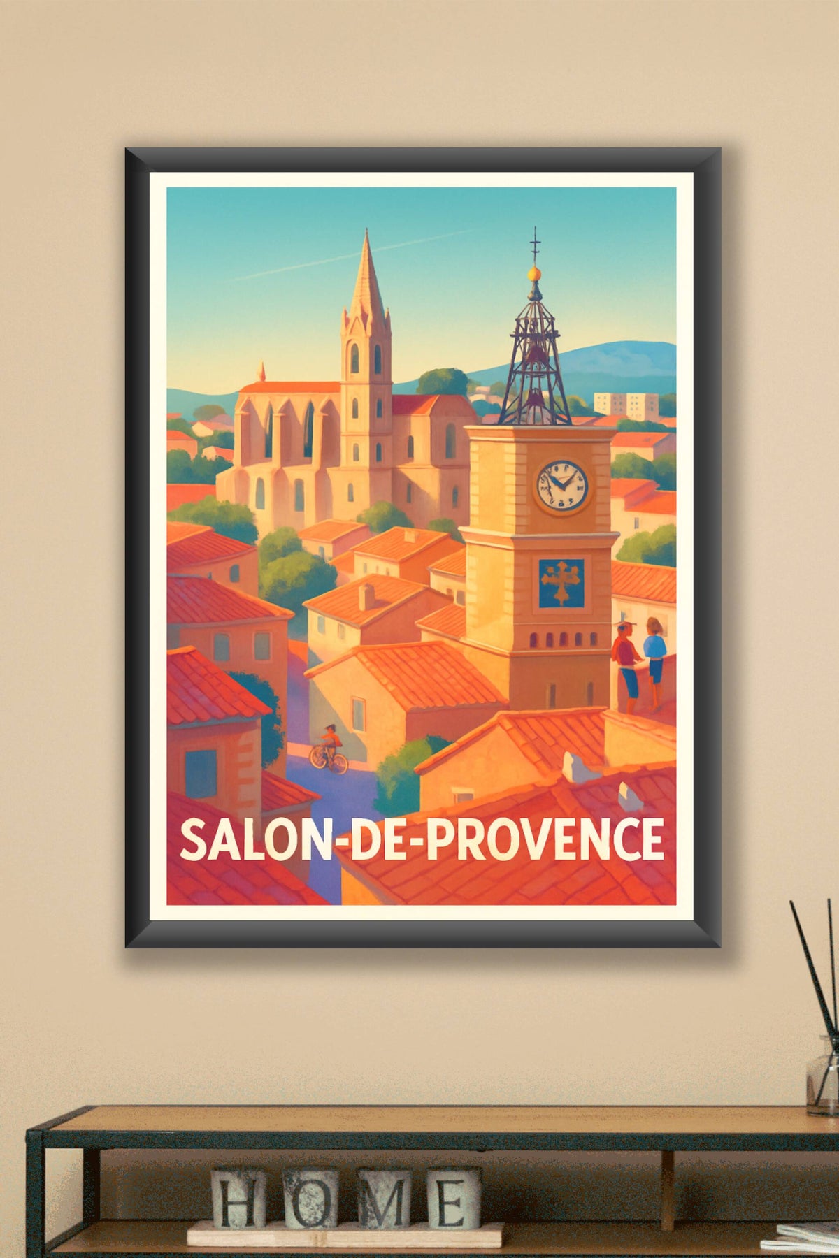 Affiche Salon-de-Provence — Charme et lumière en Provence · poster d'art de Salon-de-Provence
