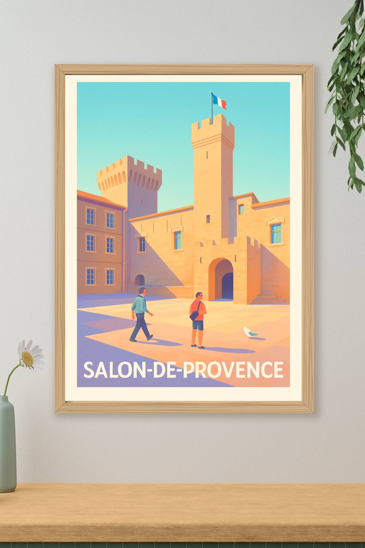 Affiche Salon-de-Provence — Lumière et histoire au cœur de la Provence · poster d'art de Salon-de-Provence