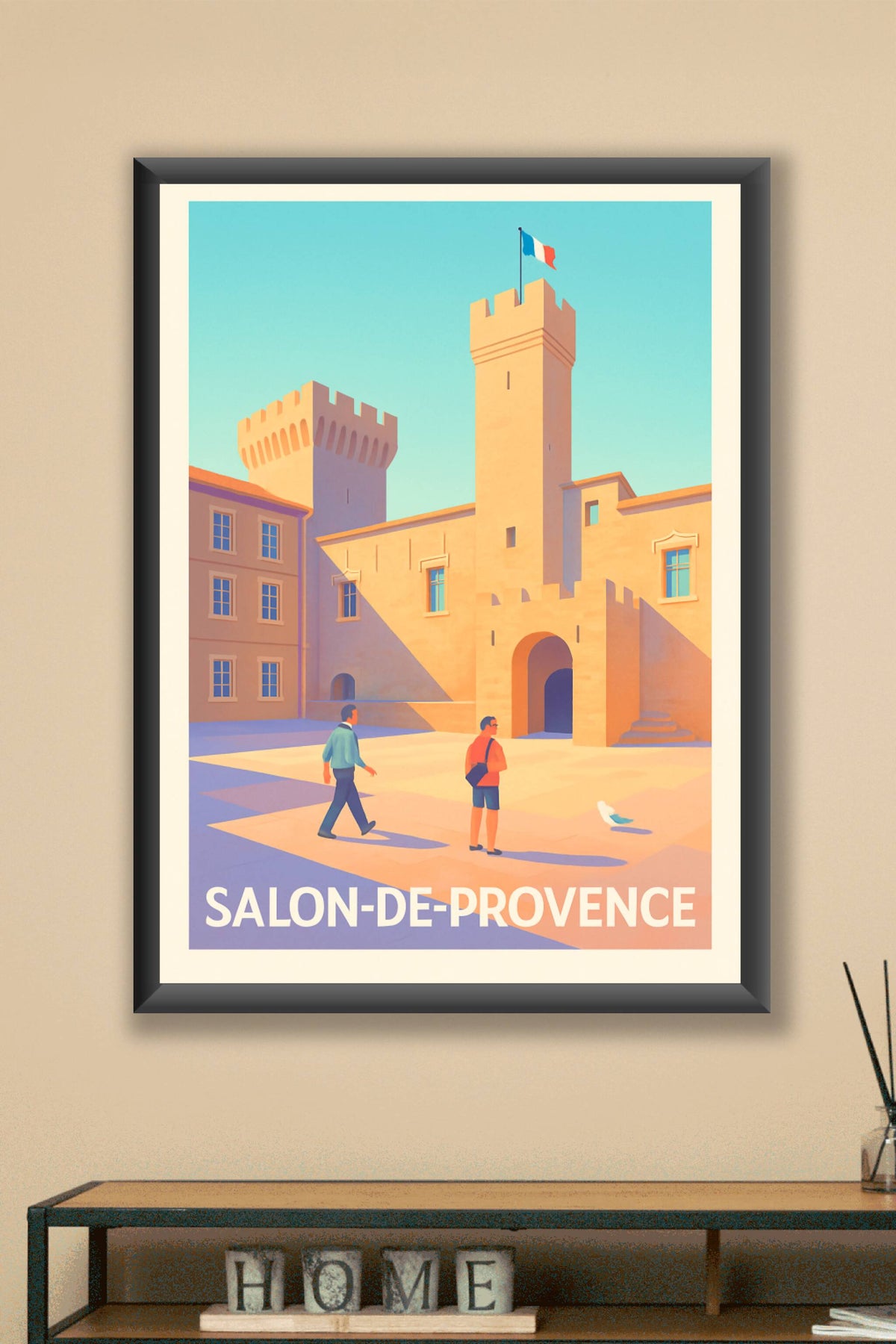 Affiche Salon-de-Provence — Lumière et histoire au cœur de la Provence · poster d'art de Salon-de-Provence