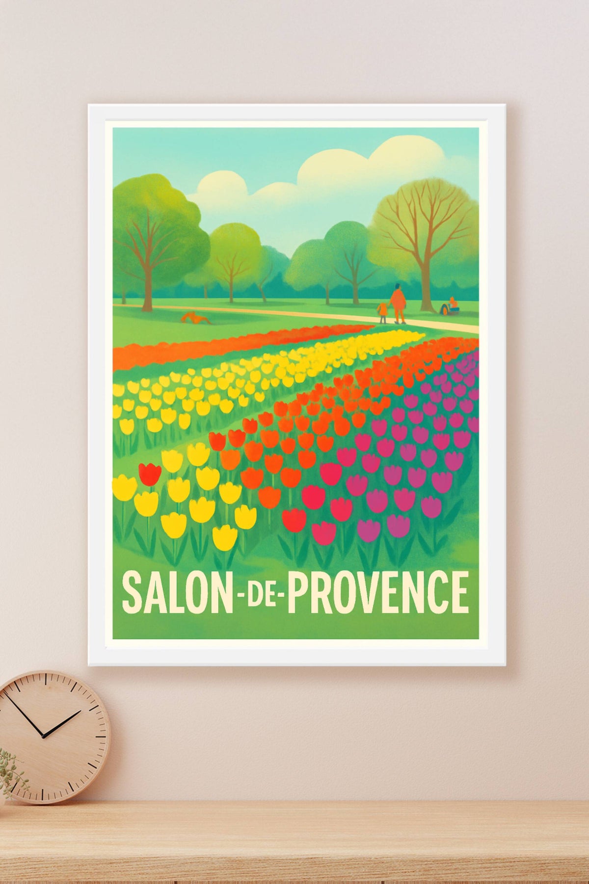 Affiche Salon-de-Provence — Nature et couleurs éclatantes · poster d'art de Salon-de-Provence