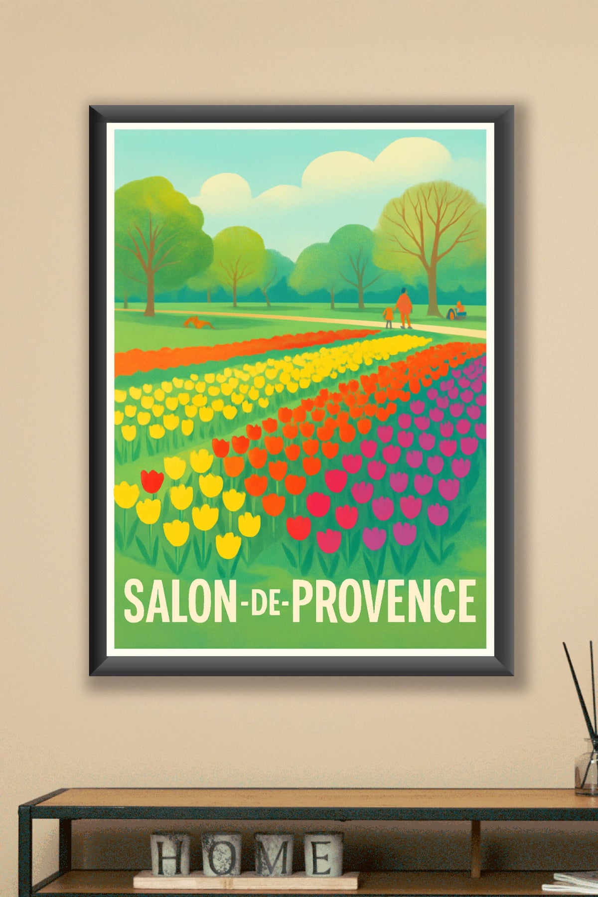 Affiche Salon-de-Provence — Nature et couleurs éclatantes · poster d'art de Salon-de-Provence