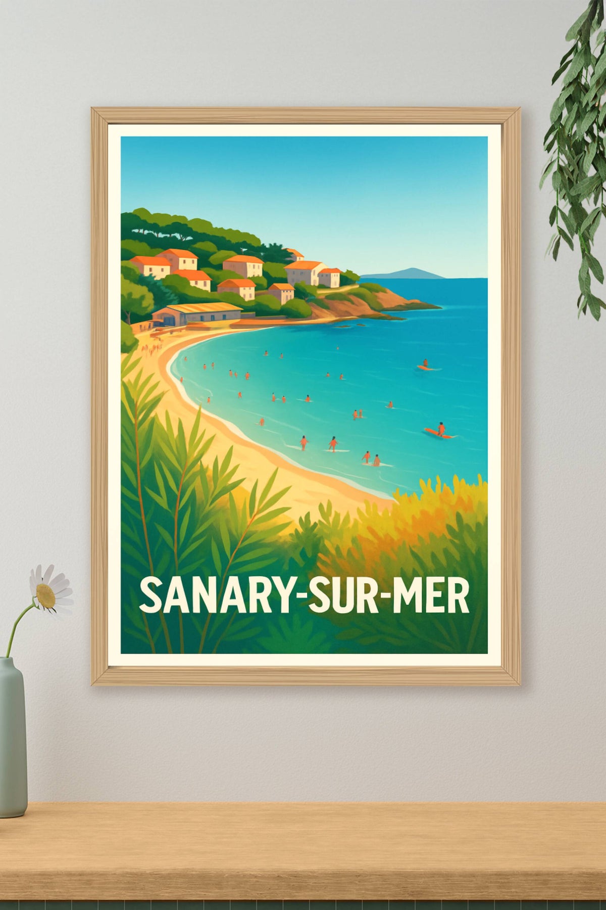 Affiche Sanary-sur-Mer — Évasion en Méditerranée · poster d'art de Sanary-sur-Mer