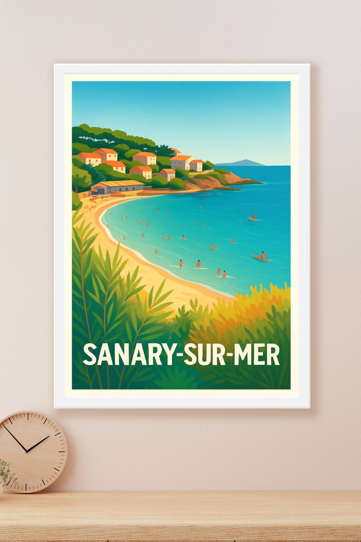 Affiche Sanary-sur-Mer — Évasion en Méditerranée · poster d'art de Sanary-sur-Mer