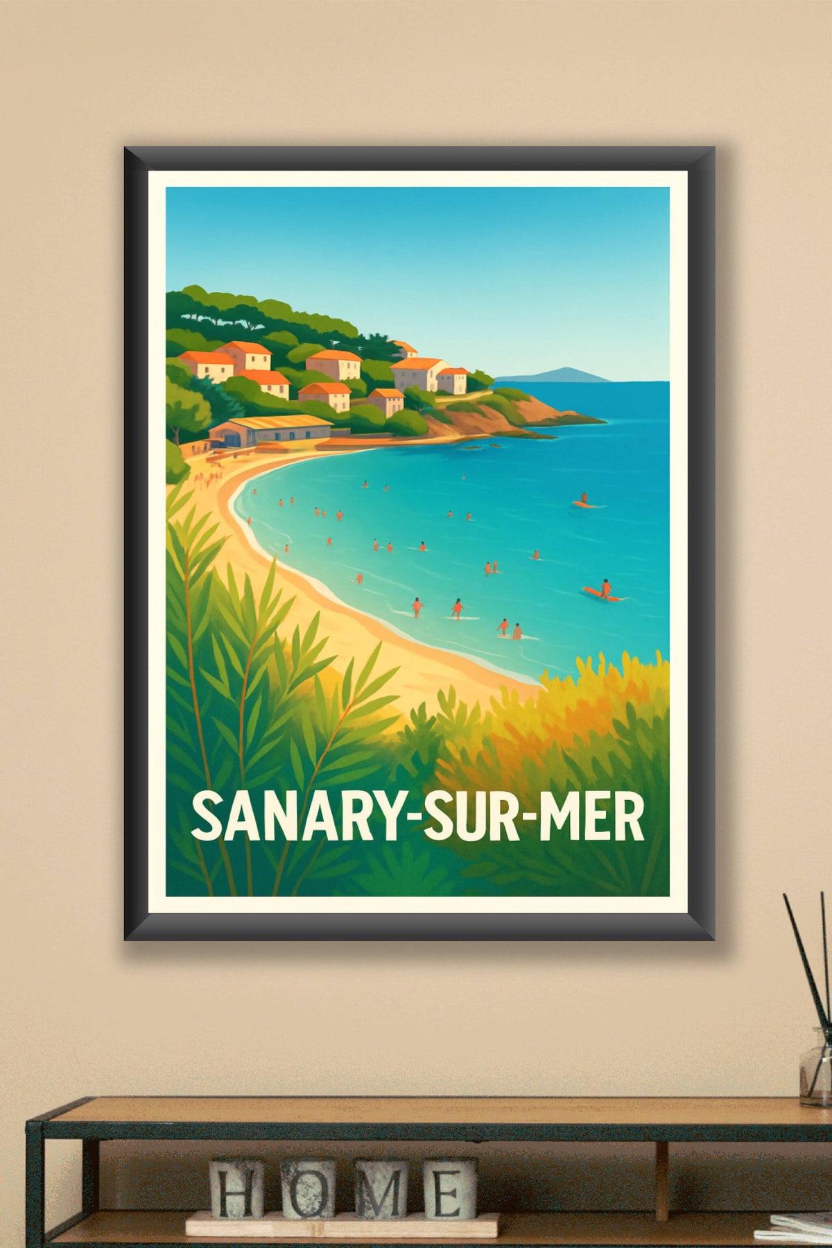 Affiche Sanary-sur-Mer — Évasion en Méditerranée · poster d'art de Sanary-sur-Mer