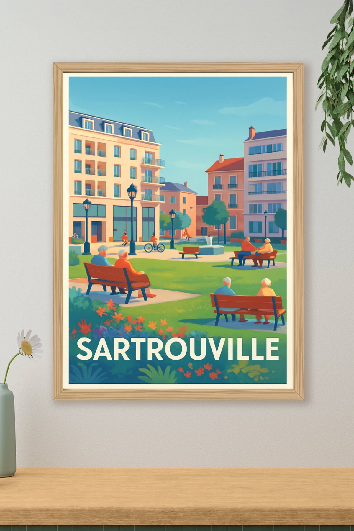 Affiche Sartrouville — Charme et quiétude urbaine · poster d'art de Sartrouville