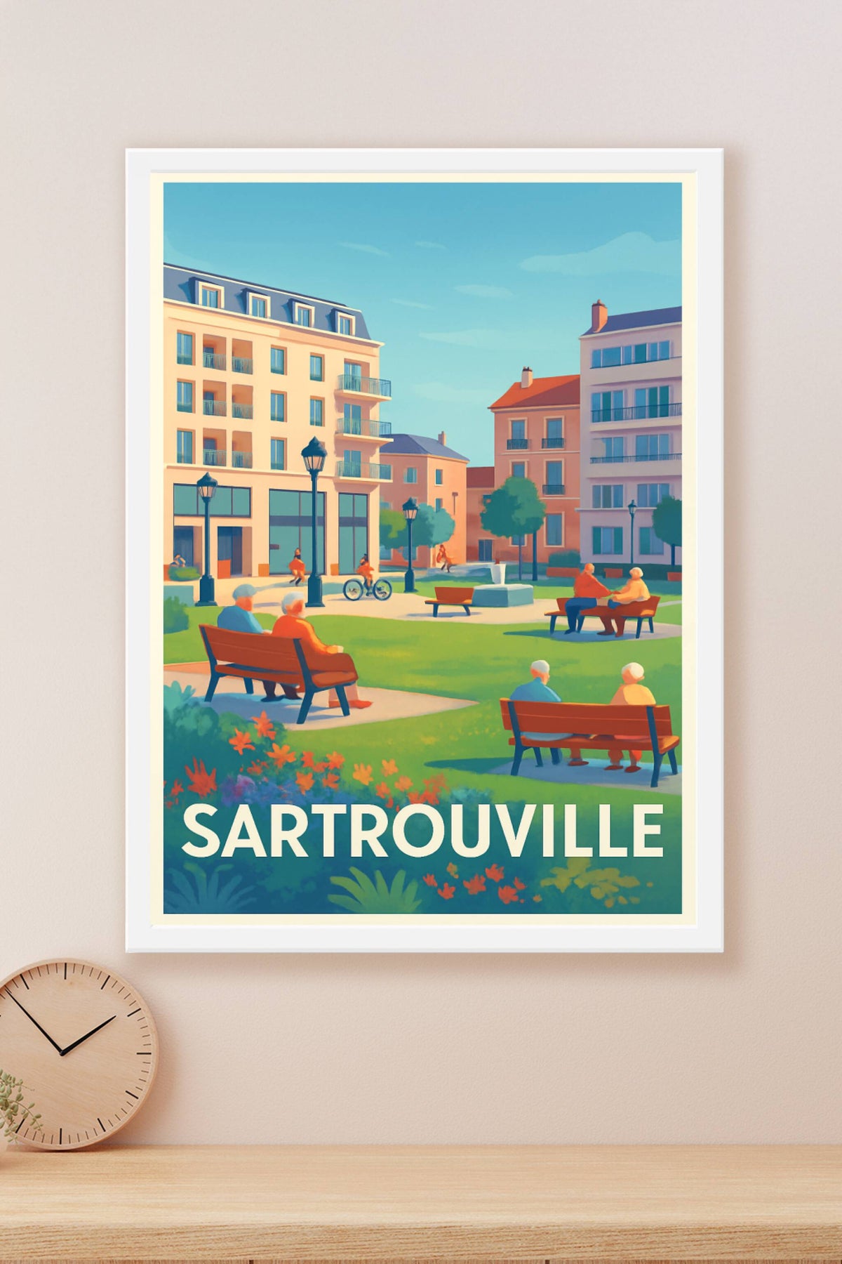 Affiche Sartrouville — Charme et quiétude urbaine · poster d'art de Sartrouville