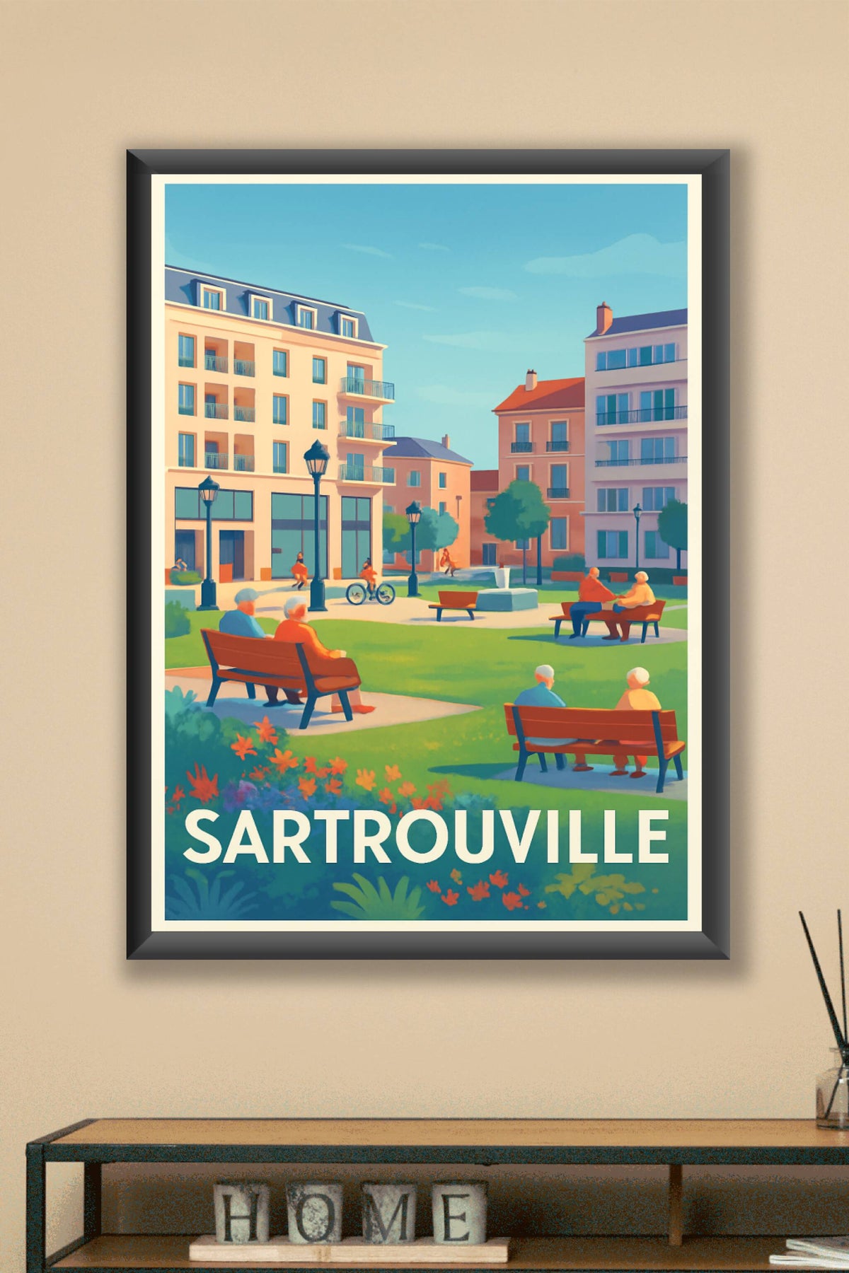 Affiche Sartrouville — Charme et quiétude urbaine · poster d'art de Sartrouville
