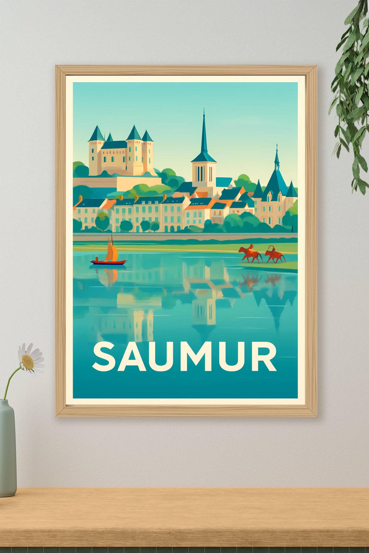Affiche Saumur — Charme et Reflets de la Loire · poster d'art de Saumur