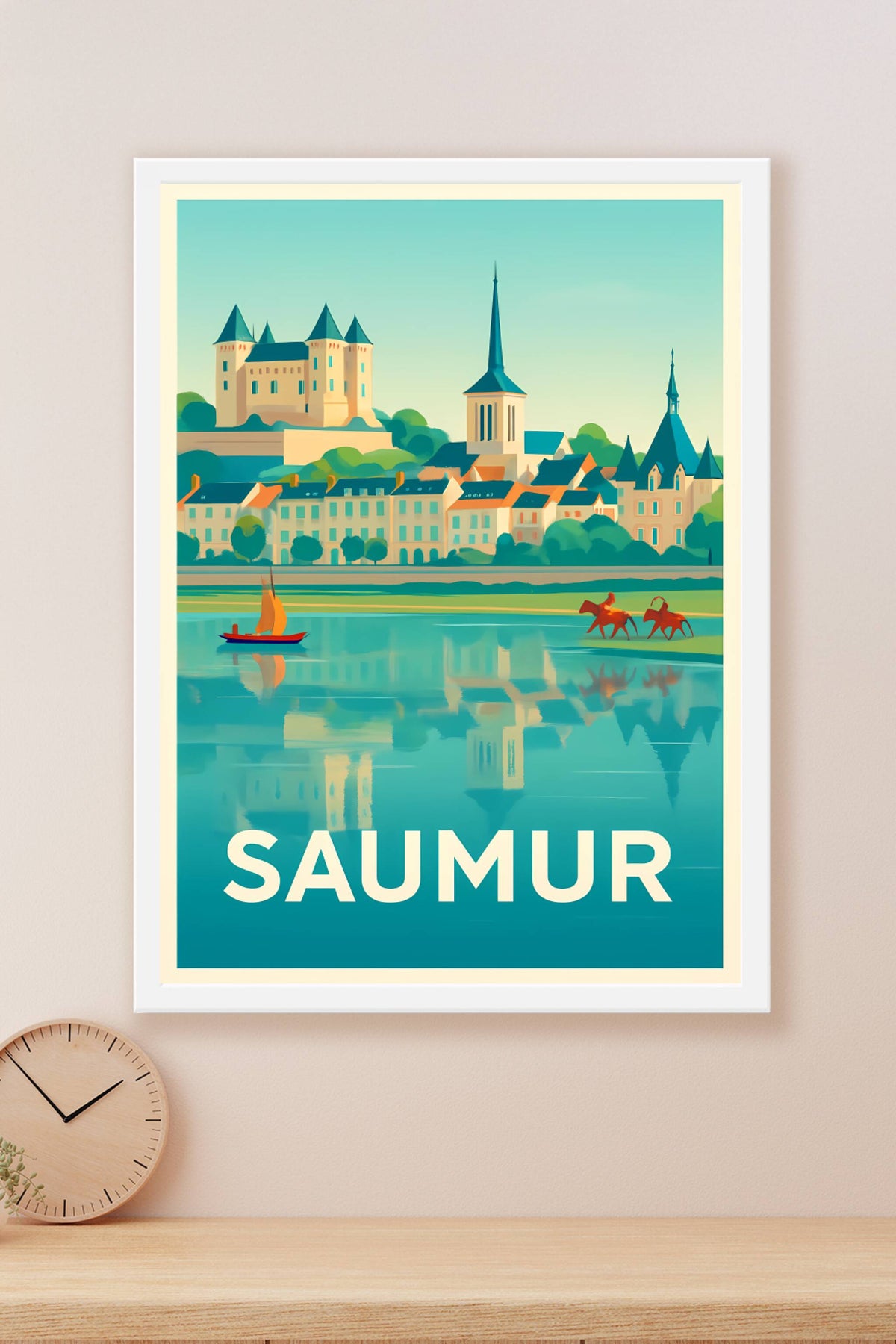 Affiche Saumur — Charme et Reflets de la Loire · poster d'art de Saumur