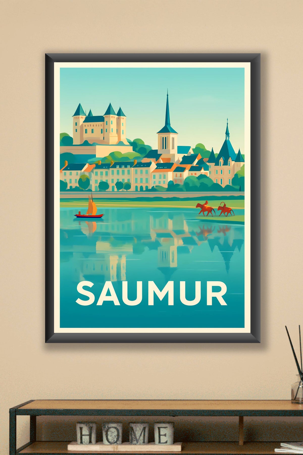 Affiche Saumur — Charme et Reflets de la Loire · poster d'art de Saumur