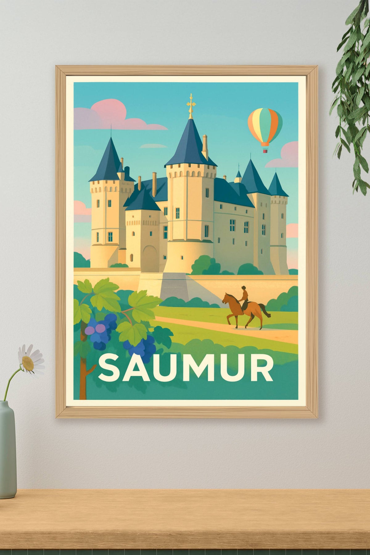 Affiche Saumur — L'élégance et le charme de la vallée de la Loire · poster d'art de Saumur