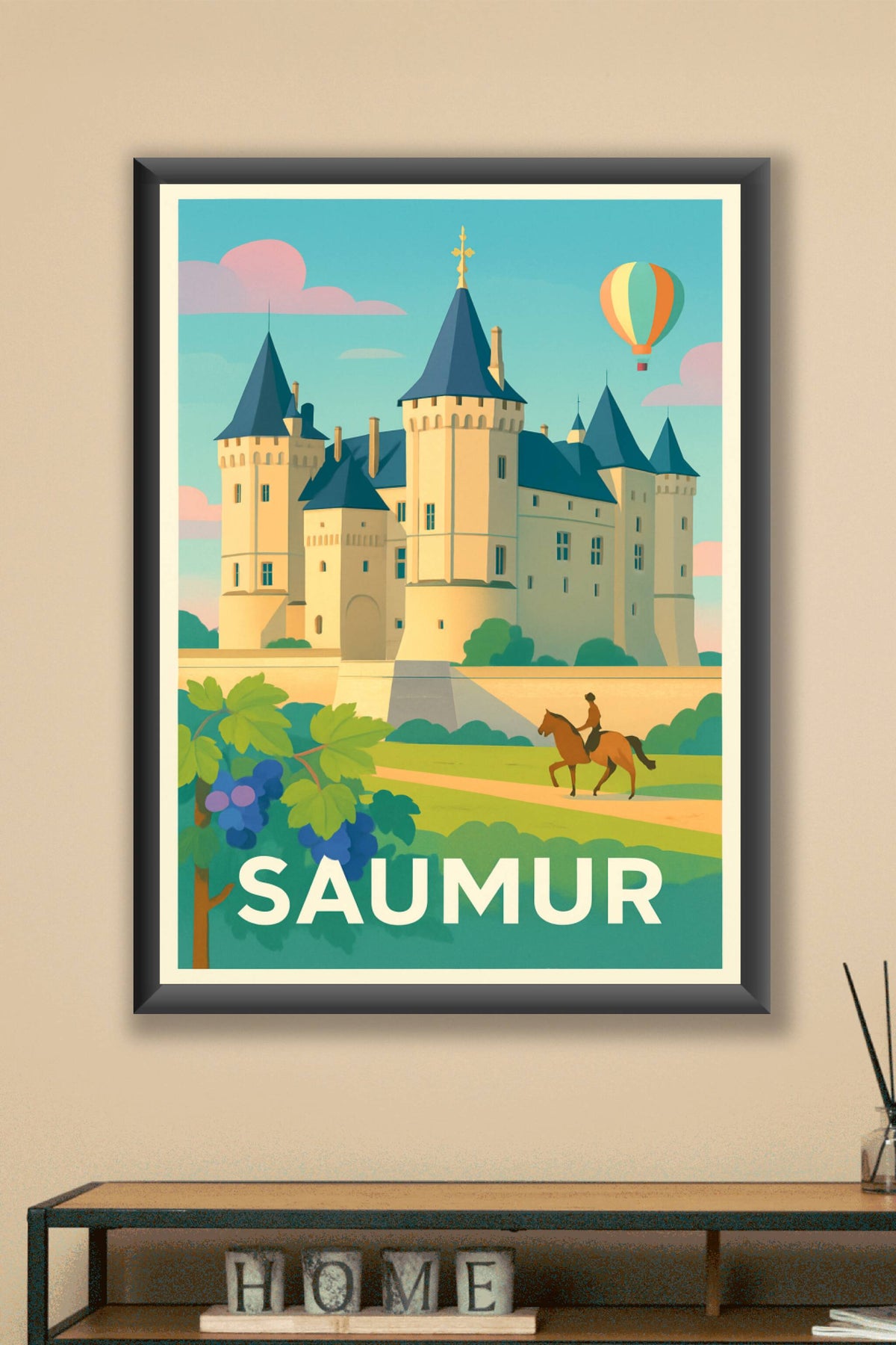 Affiche Saumur — L'élégance et le charme de la vallée de la Loire · poster d'art de Saumur