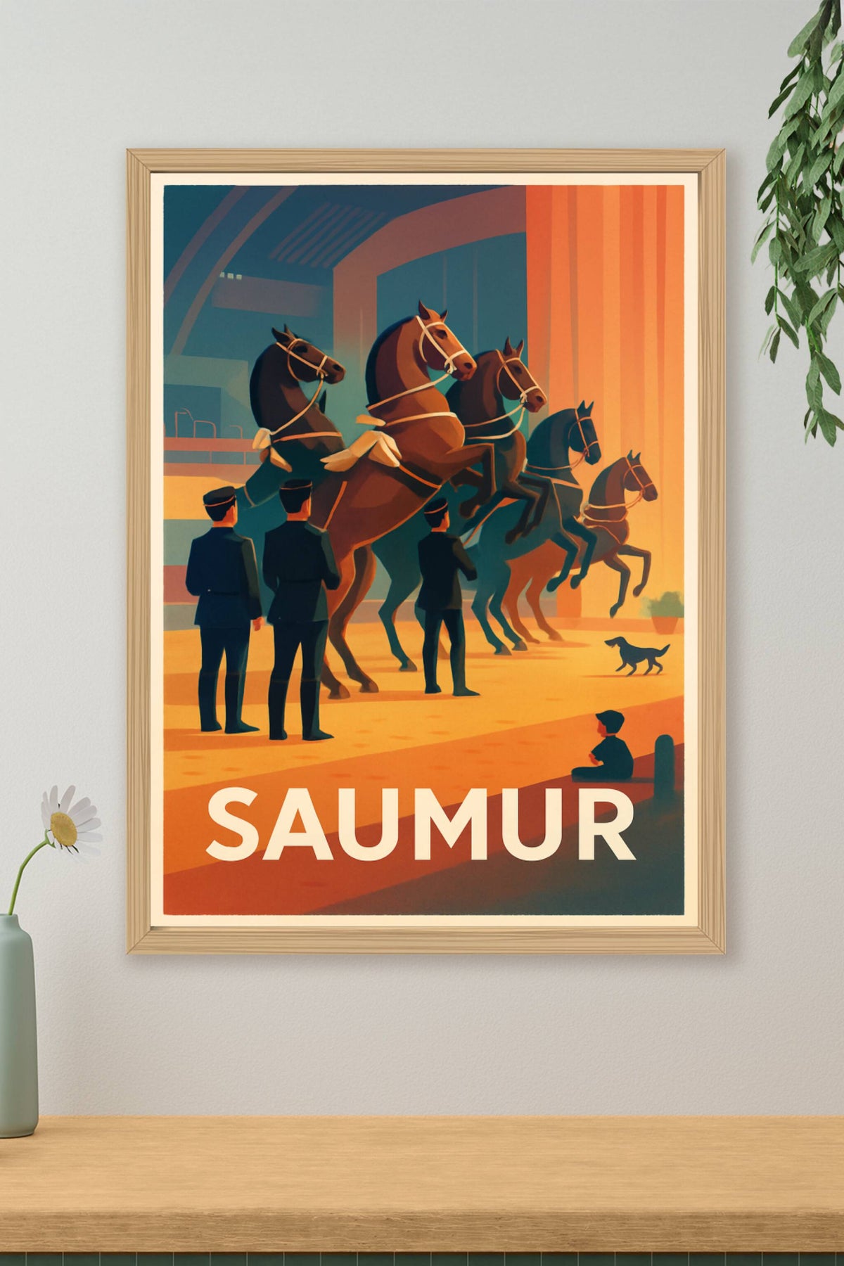 Affiche Saumur — L'élégance équestre au rendez-vous · poster d'art de Saumur