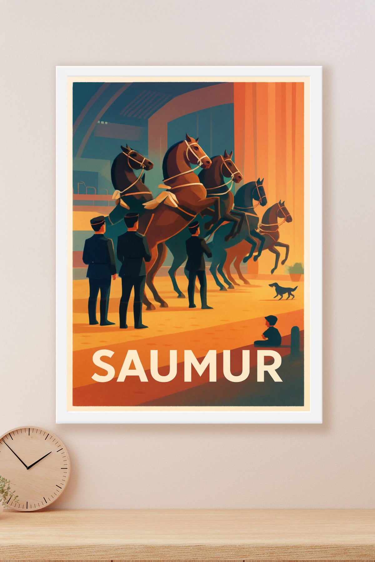 Affiche Saumur — L'élégance équestre au rendez-vous · poster d'art de Saumur