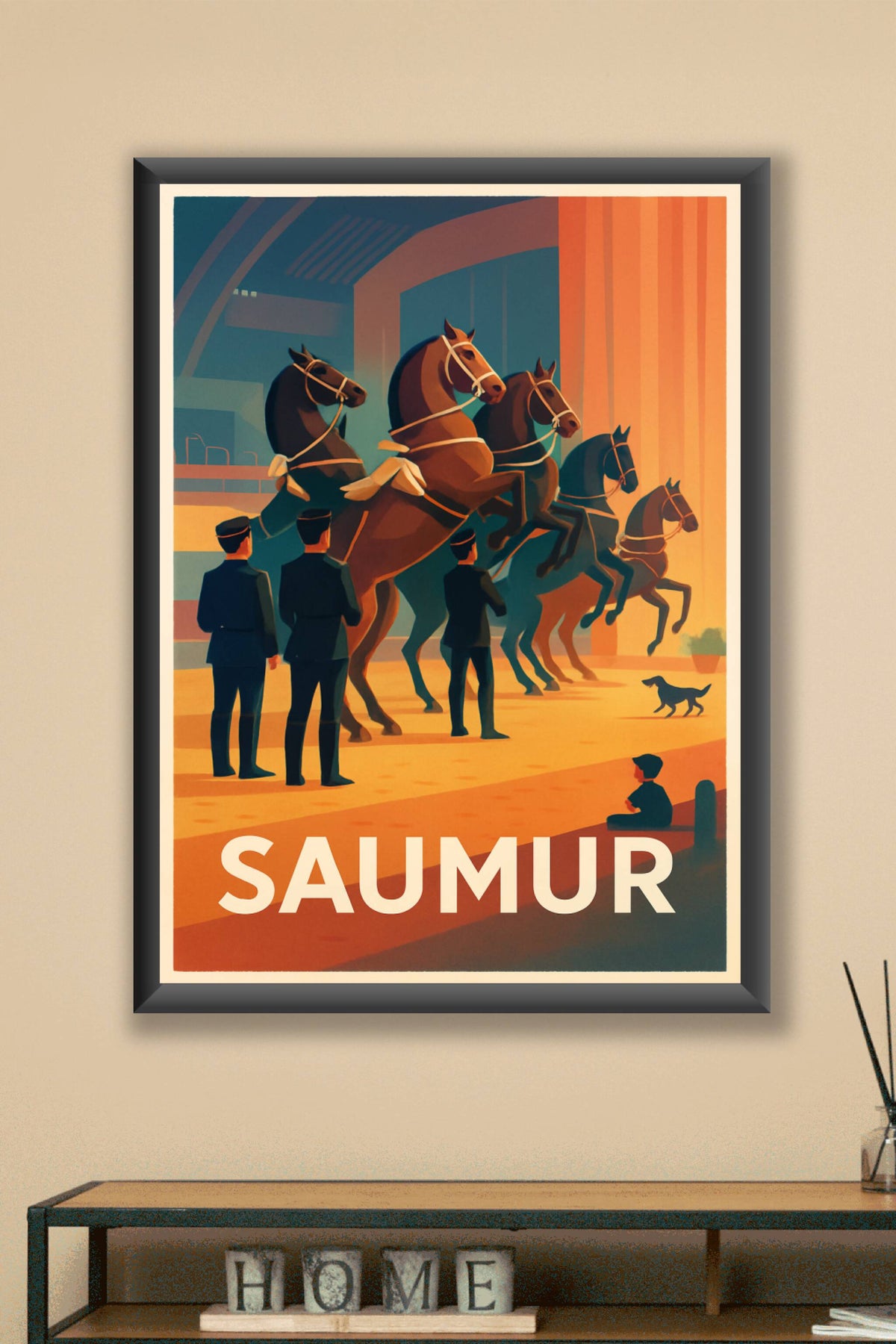 Affiche Saumur — L'élégance équestre au rendez-vous · poster d'art de Saumur