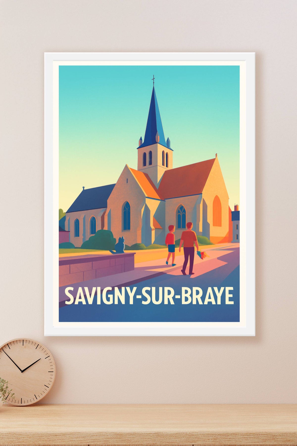 Affiche Savigny-sur-Braye — Douceur et charme d'un village authentique · poster d'art de Savigny-sur-Braye