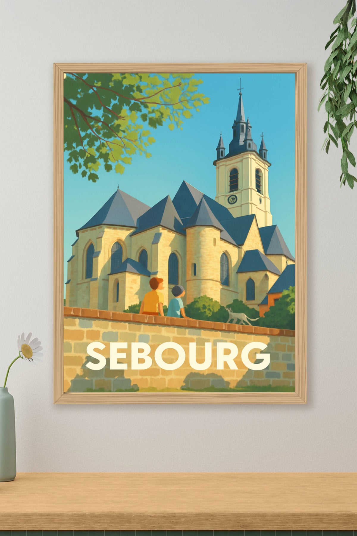 Affiche Sebourg — Charme et Sérénité en Nord-Pas-de-Calais · poster d'art de Sebourg