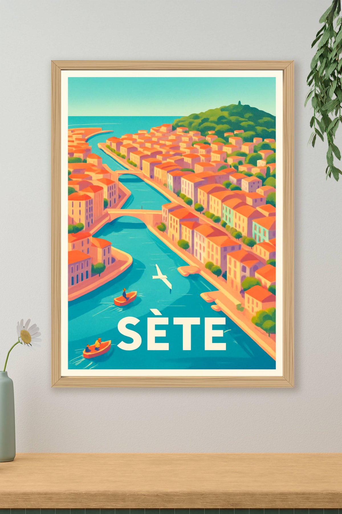 Affiche Sète — Charme méditerranéen au fil de l'eau · poster d'art de Sète