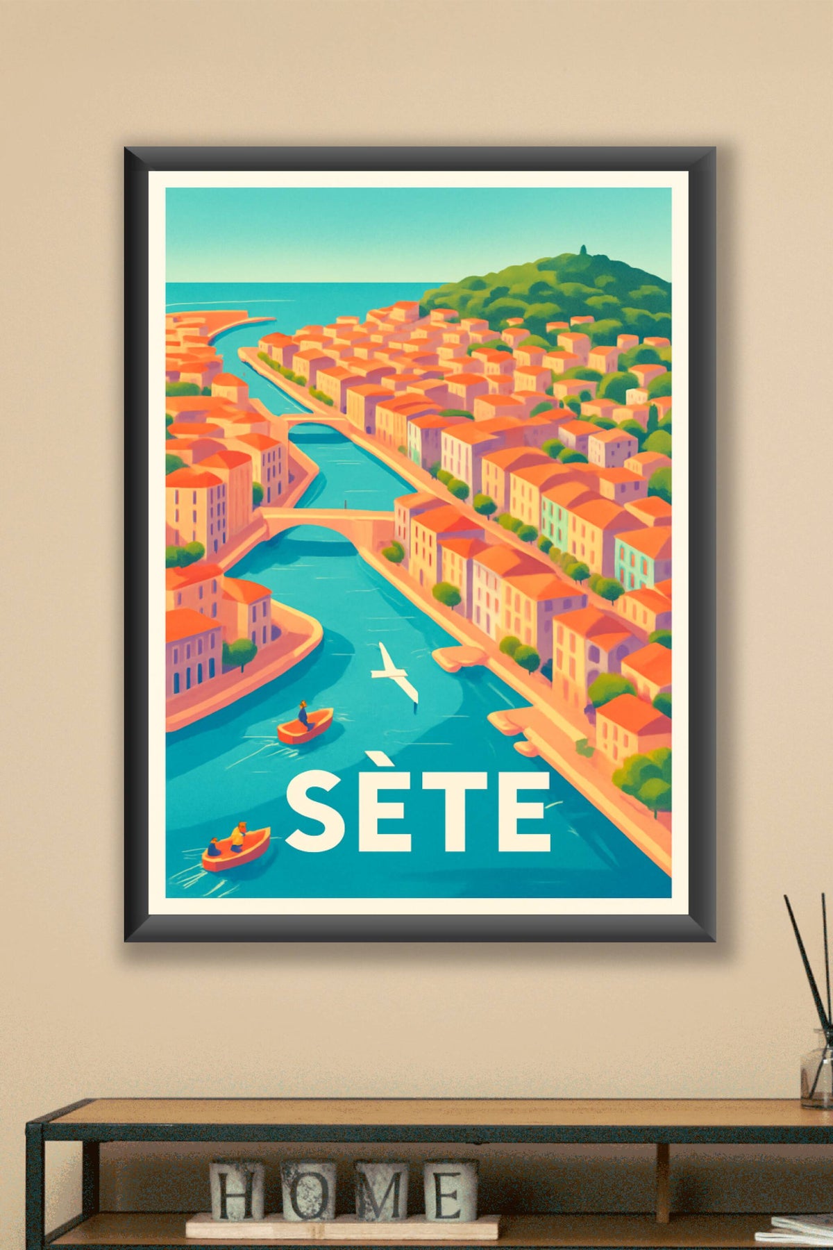 Affiche Sète — Charme méditerranéen au fil de l'eau · poster d'art de Sète