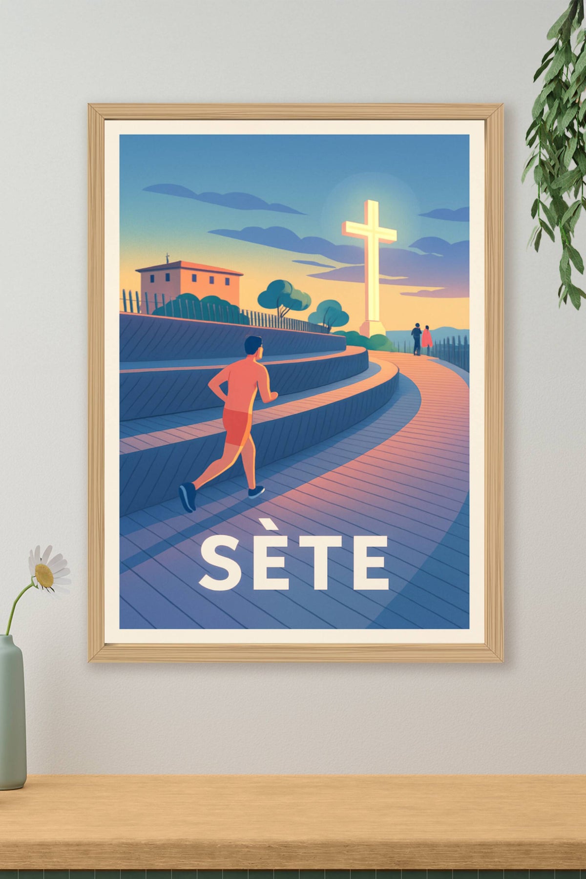 Affiche Sète — L'Esprit Sportif au Coucher du Soleil · poster d'art de Sète