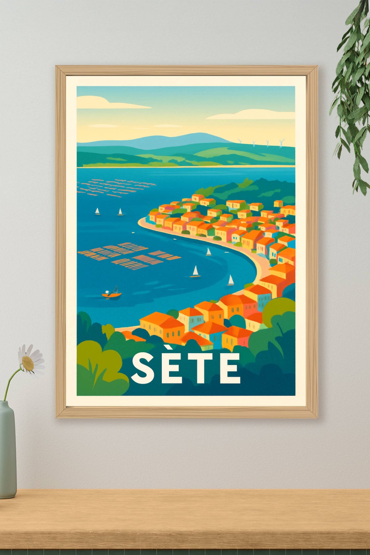 Affiche Sète — Charme méditerranéen sur la lagune · poster d'art de Sète