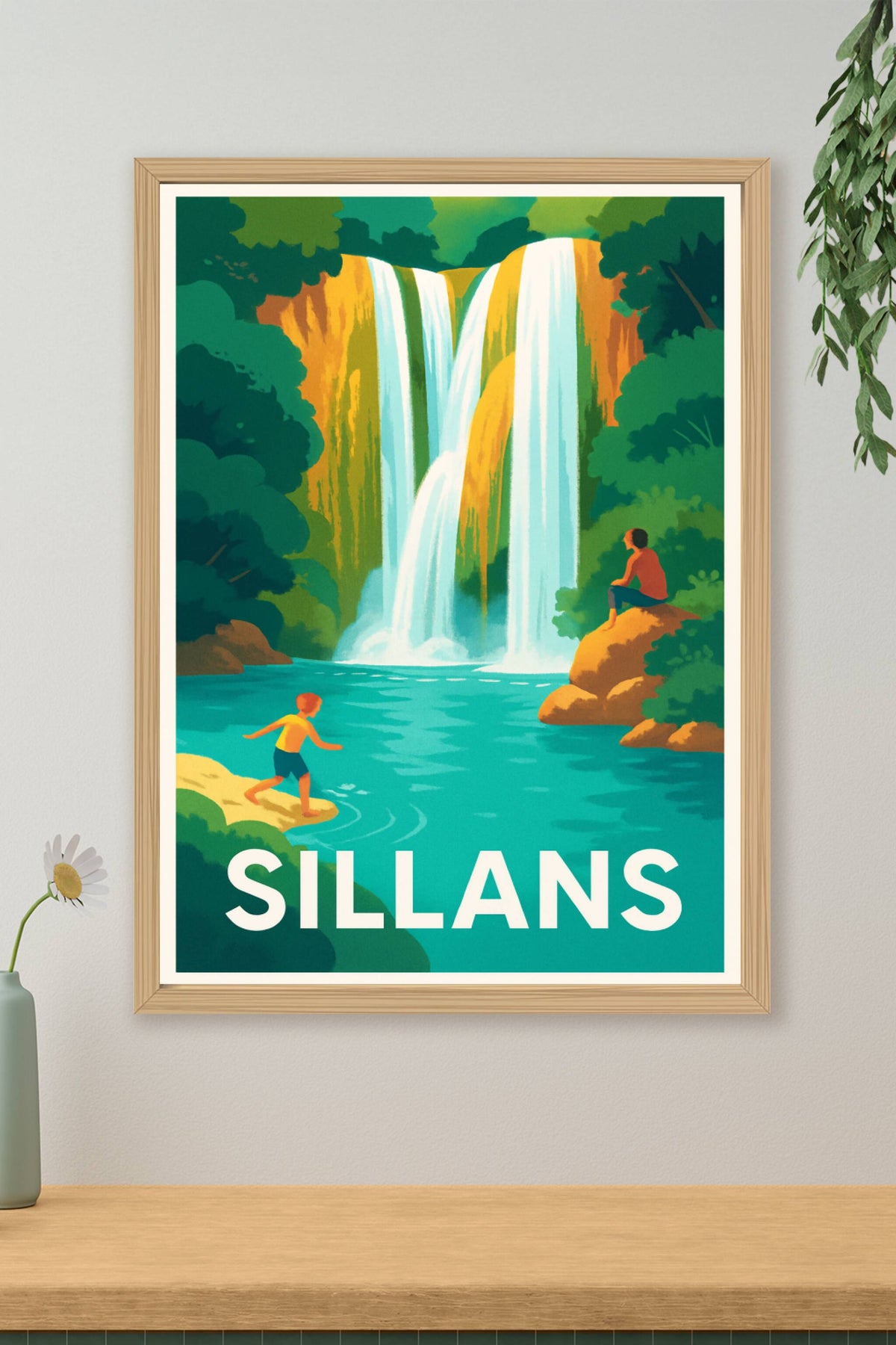 Affiche Sillans — Évasion au pied des cascades · poster d'art de Sillans