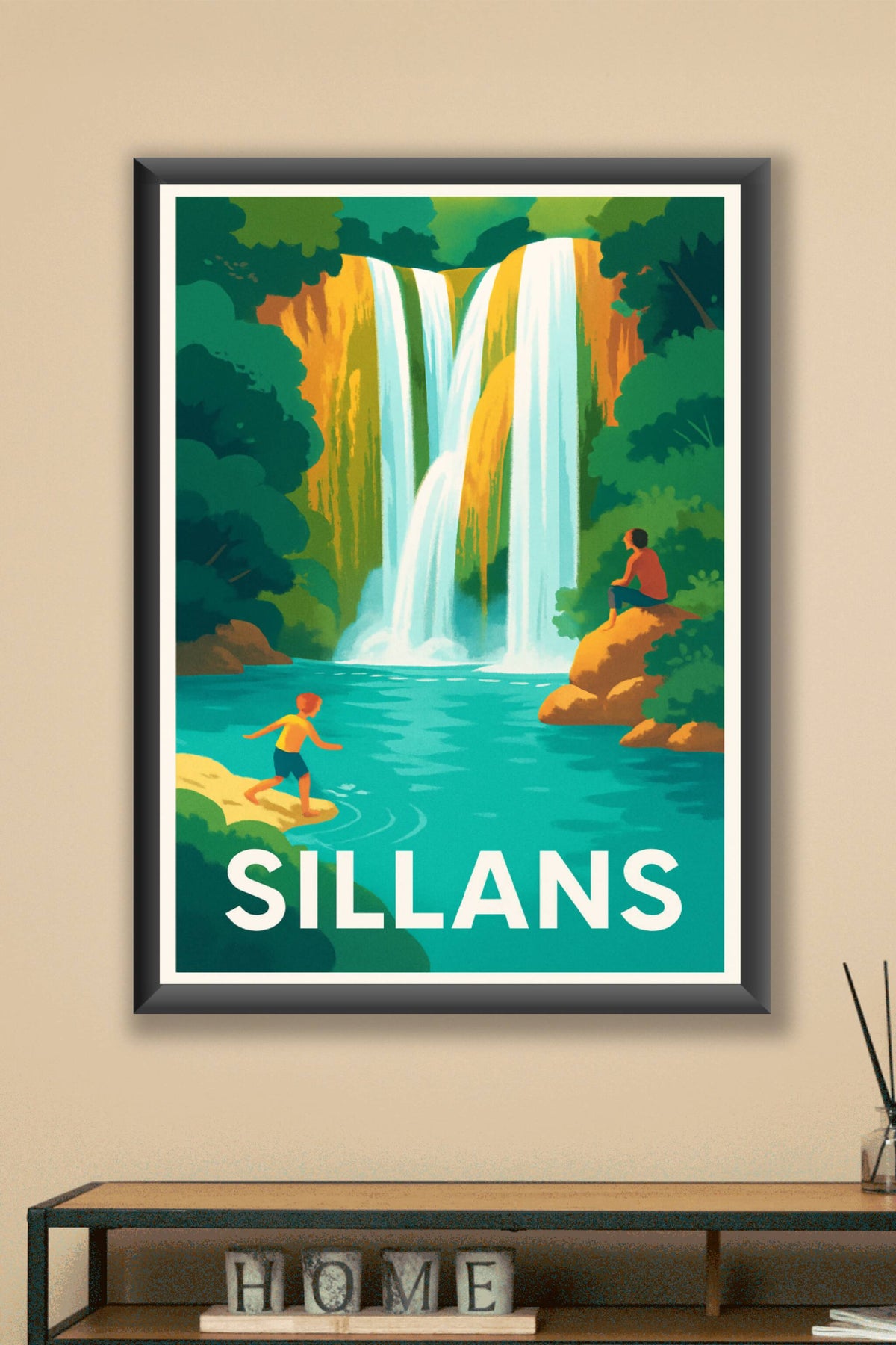 Affiche Sillans — Évasion au pied des cascades · poster d'art de Sillans