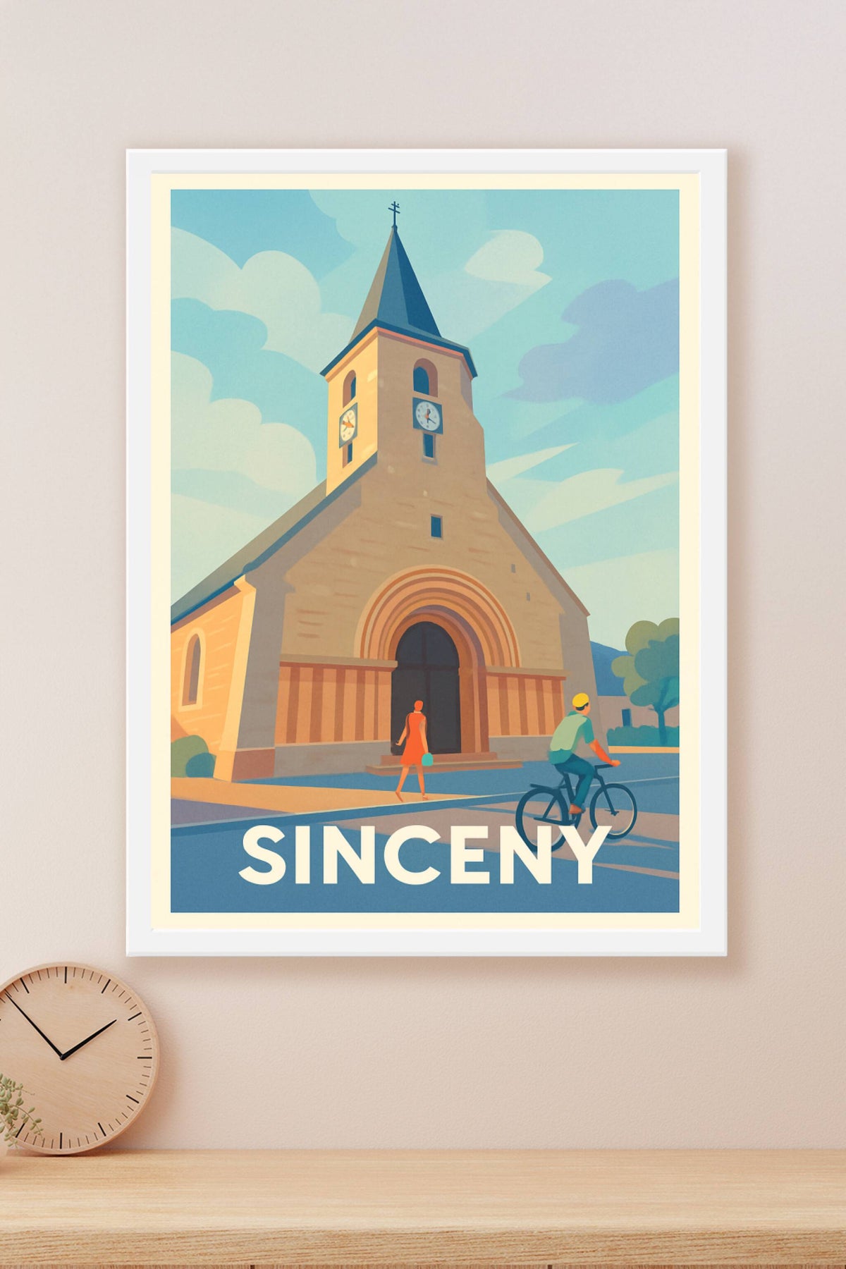 Affiche Sinceny — Évasion douce au cœur du village · poster d'art de Sinceny