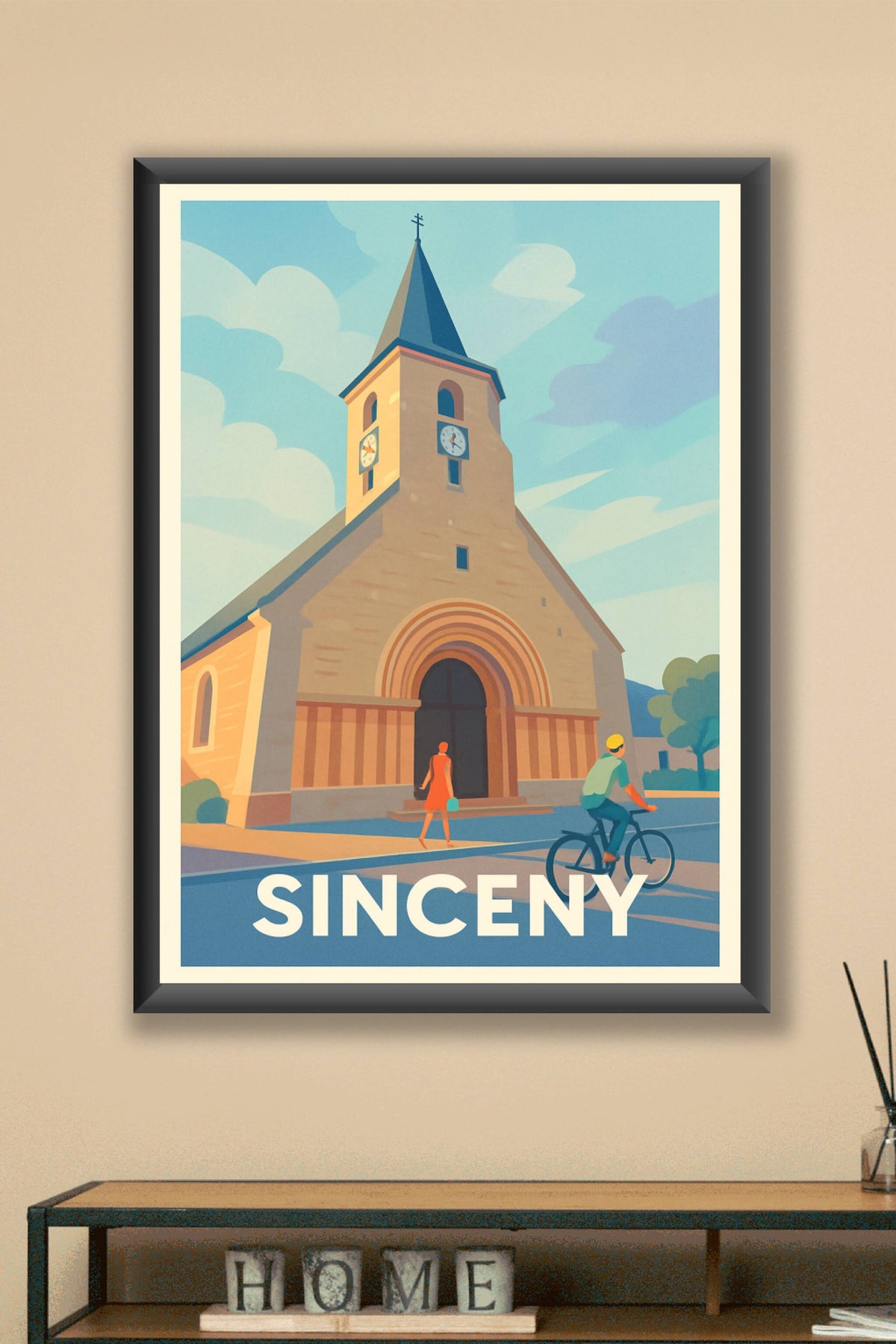 Affiche Sinceny — Évasion douce au cœur du village · poster d'art de Sinceny