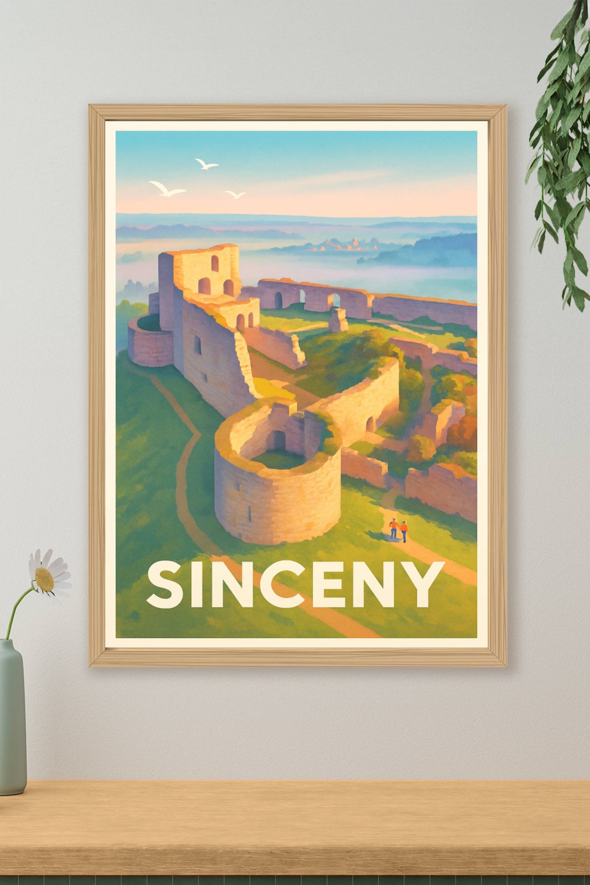 Affiche Sinceny — Voyage au cœur des ruines historiques · poster d'art de Sinceny