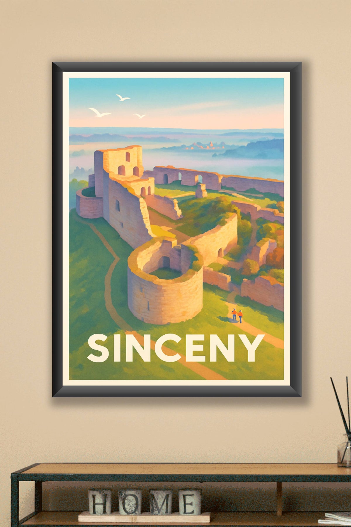 Affiche Sinceny — Voyage au cœur des ruines historiques · poster d'art de Sinceny