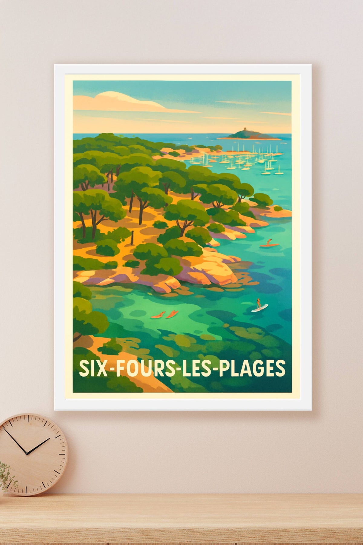 Affiche Six-Fours-les-Plages — Plongez au cœur de la Méditerranée · poster d'art de Six-Fours-les-Plages