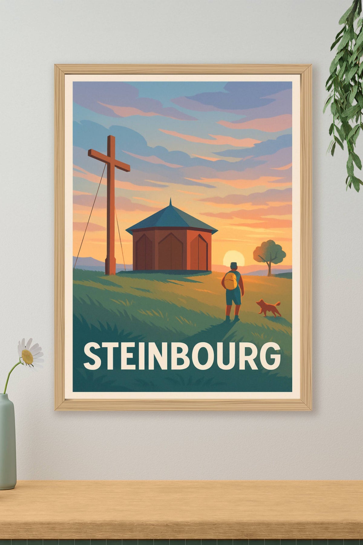 Affiche Steinbourg — Évasion au coucher du soleil · poster d'art de Steinbourg