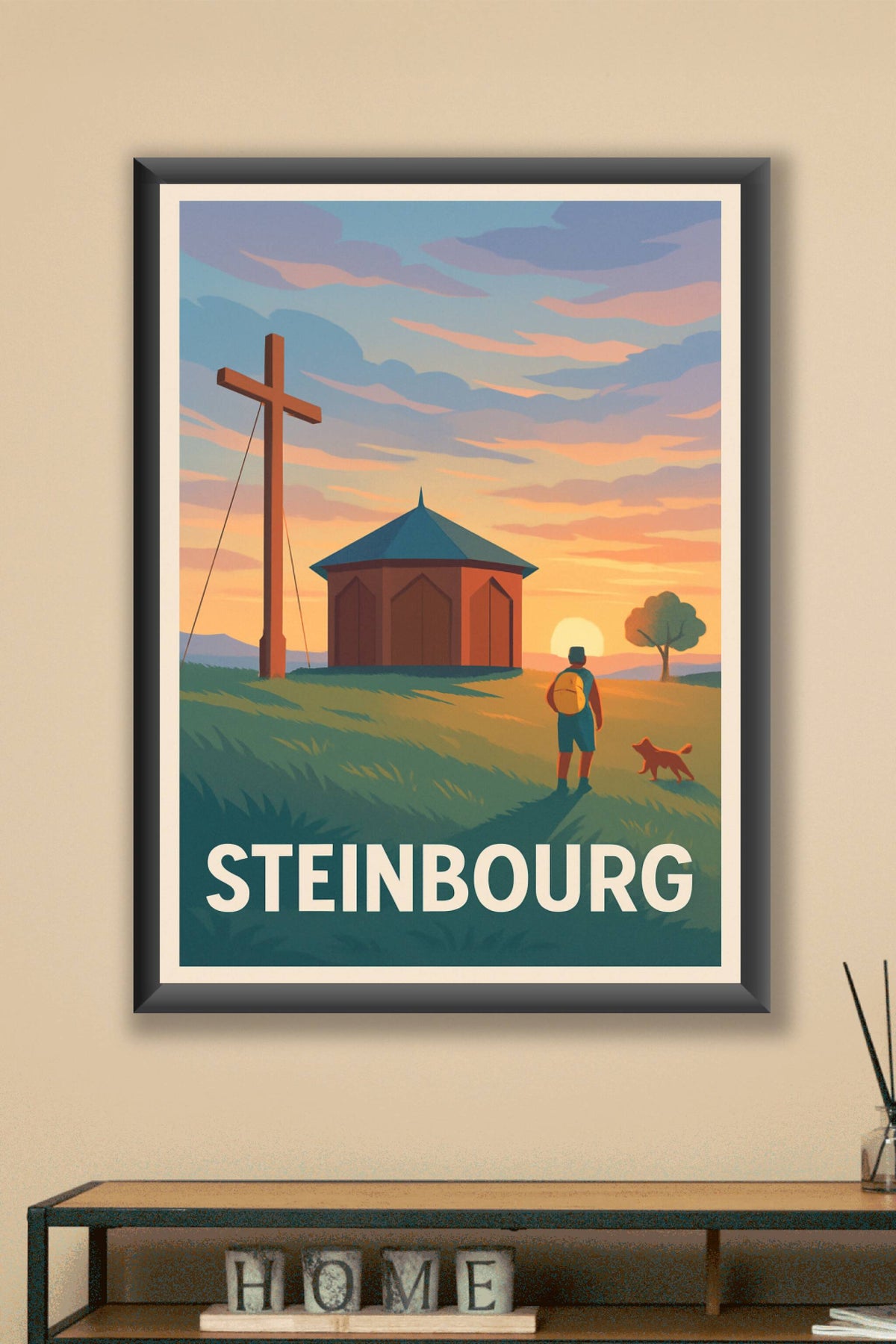 Affiche Steinbourg — Évasion au coucher du soleil · poster d'art de Steinbourg