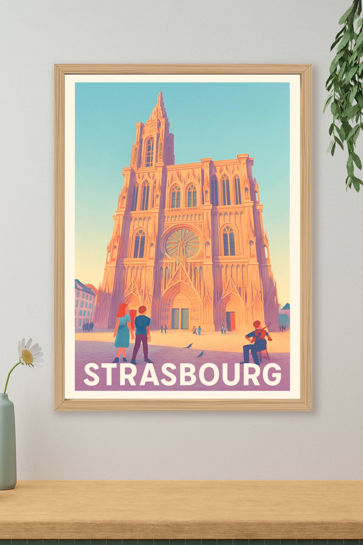 Affiche Strasbourg — L'élégance intemporelle de la cathédrale · poster d'art de Strasbourg