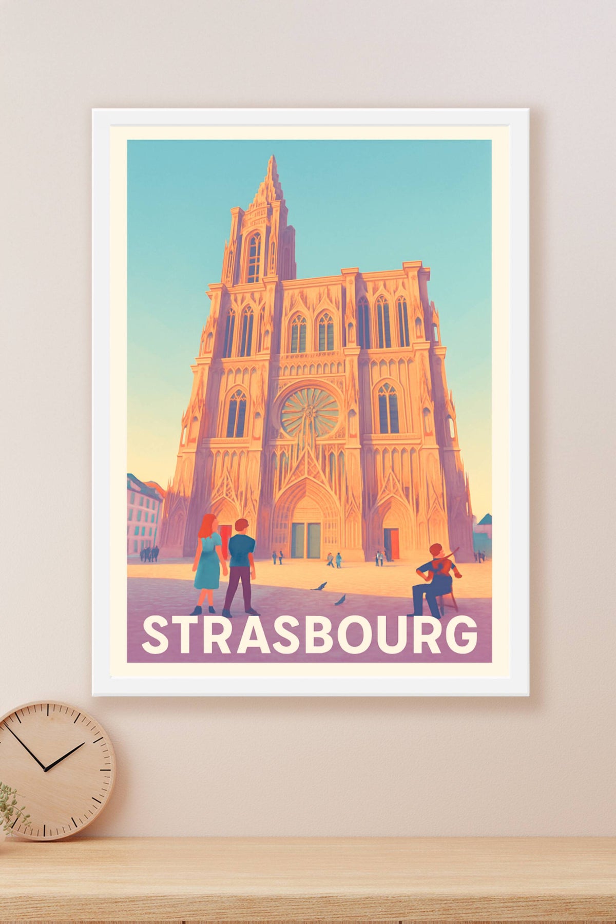 Affiche Strasbourg — L'élégance intemporelle de la cathédrale · poster d'art de Strasbourg