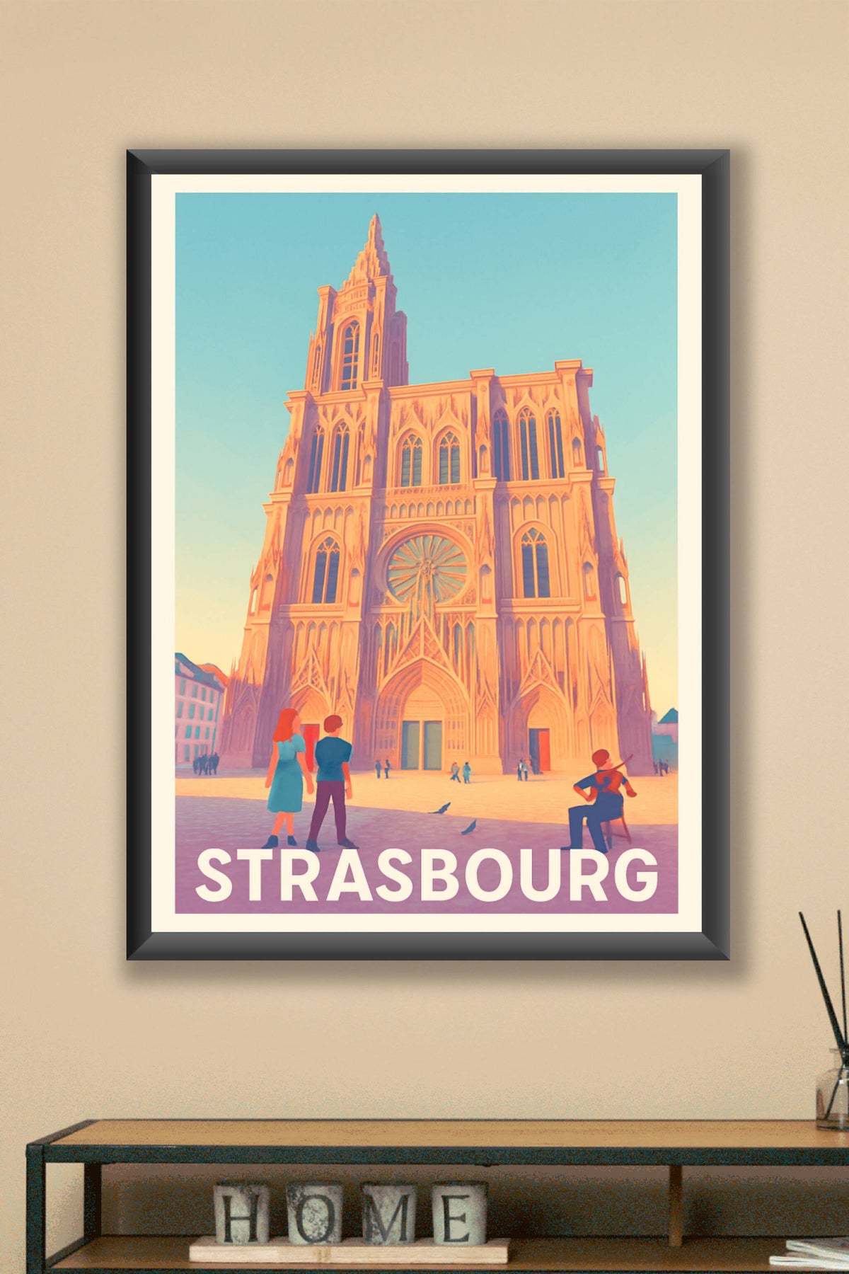 Affiche Strasbourg — L'élégance intemporelle de la cathédrale · poster d'art de Strasbourg