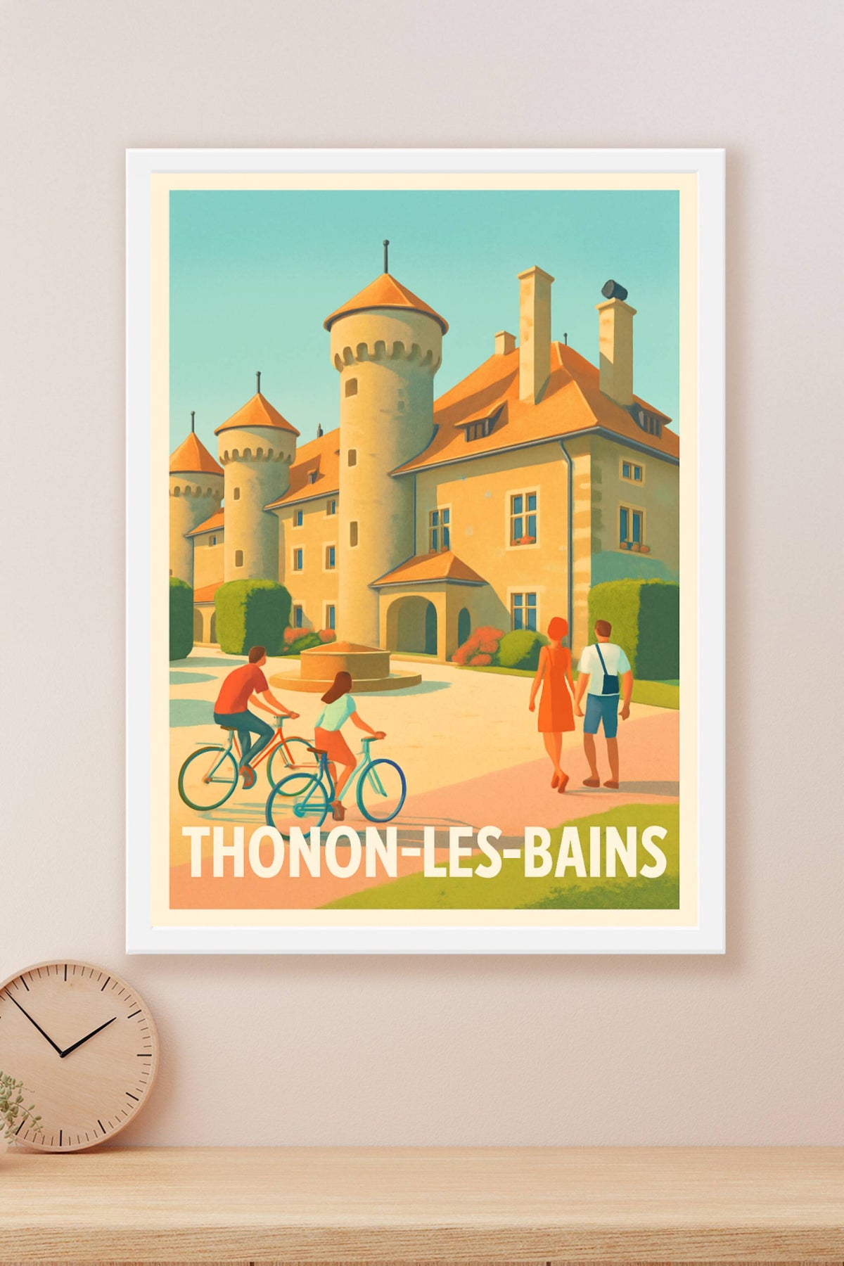 Affiche Thonon-les-Bains — Charme et élégance au bord du Léman · poster d'art de Thonon-les-Bains
