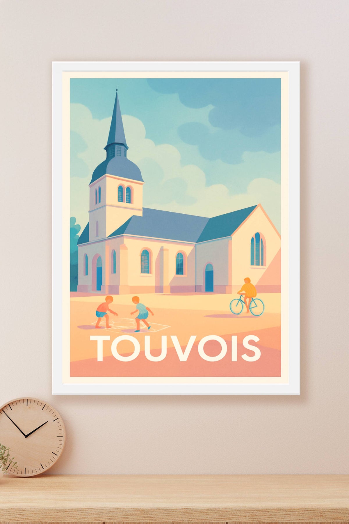 Affiche Touvois — Douceur et lumière d'un village paisible · poster d'art de Touvois