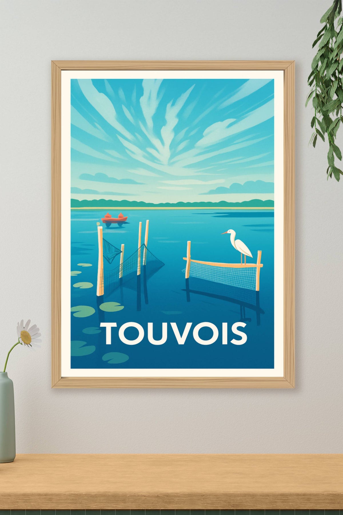 Affiche Touvois — Sérénité au fil de l'eau · poster d'art de Touvois