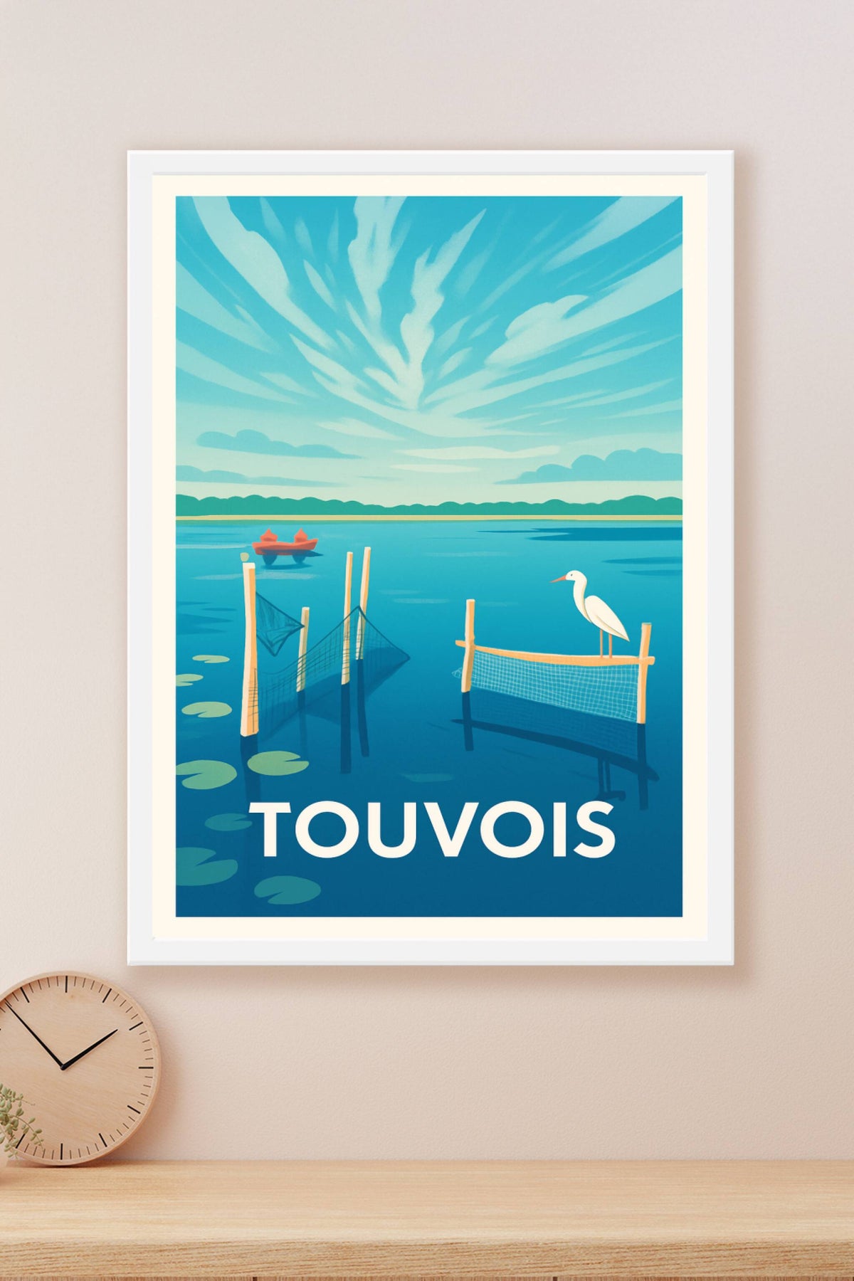 Affiche Touvois — Sérénité au fil de l'eau · poster d'art de Touvois