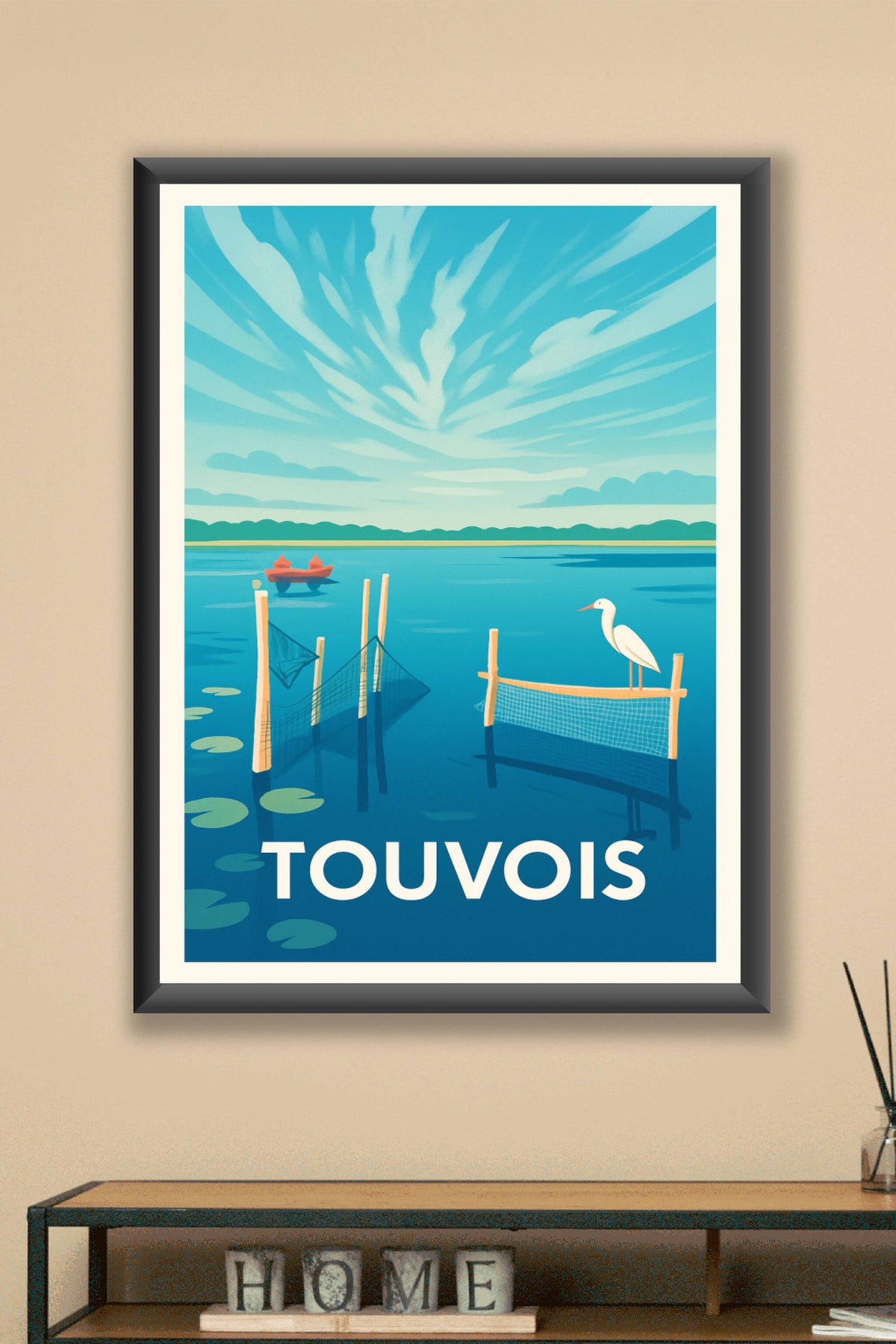 Affiche Touvois — Sérénité au fil de l'eau · poster d'art de Touvois
