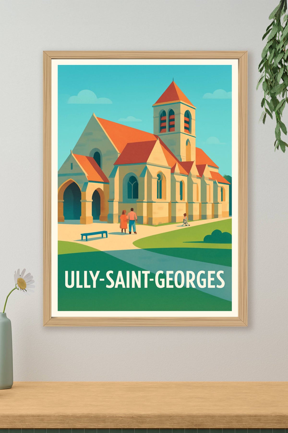 Affiche Ully-Saint-Georges — Tranquillité et patrimoine architectural · poster d'art de Ully-Saint-Georges